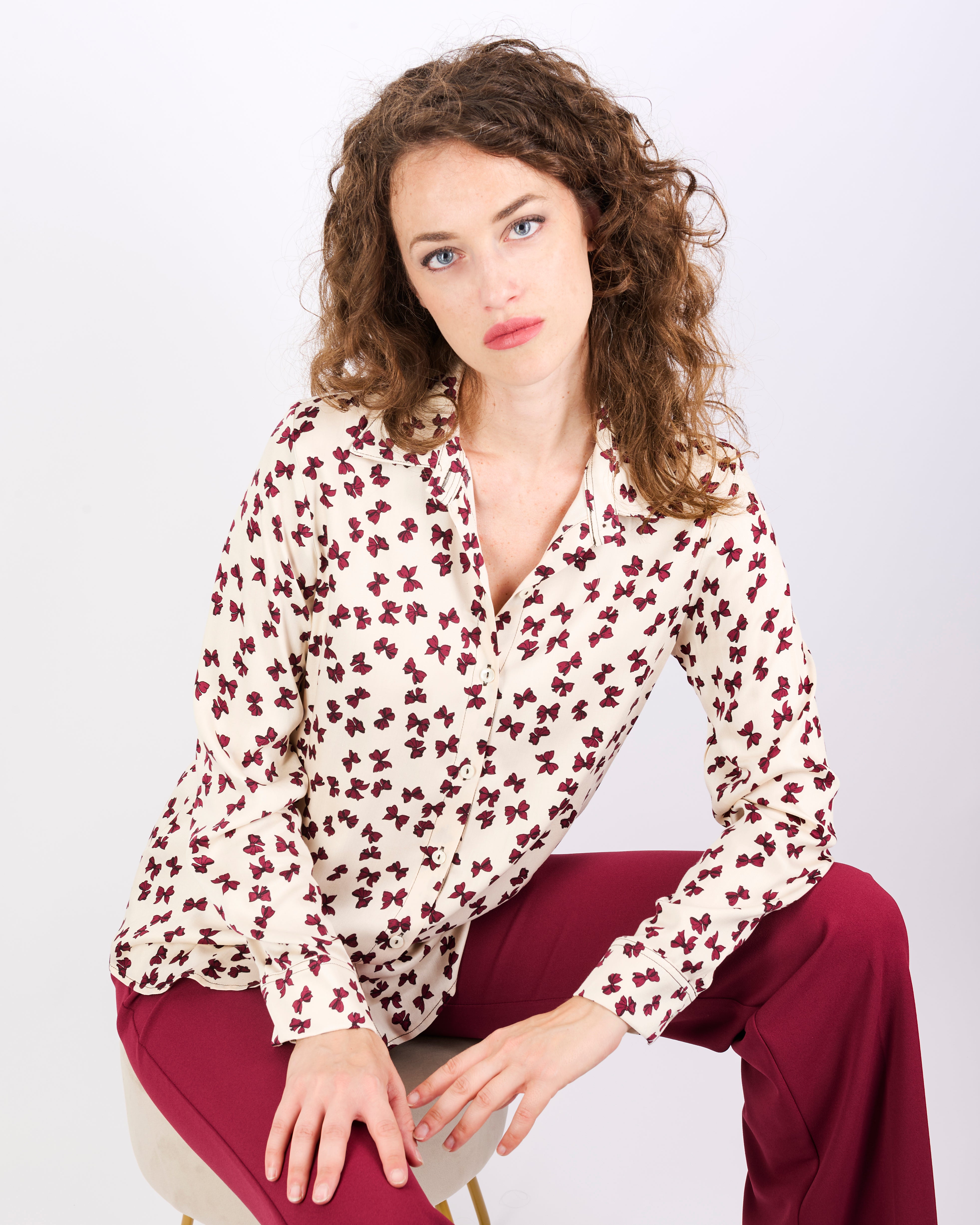 Camicia in viscosa fantasia NEW YORK
