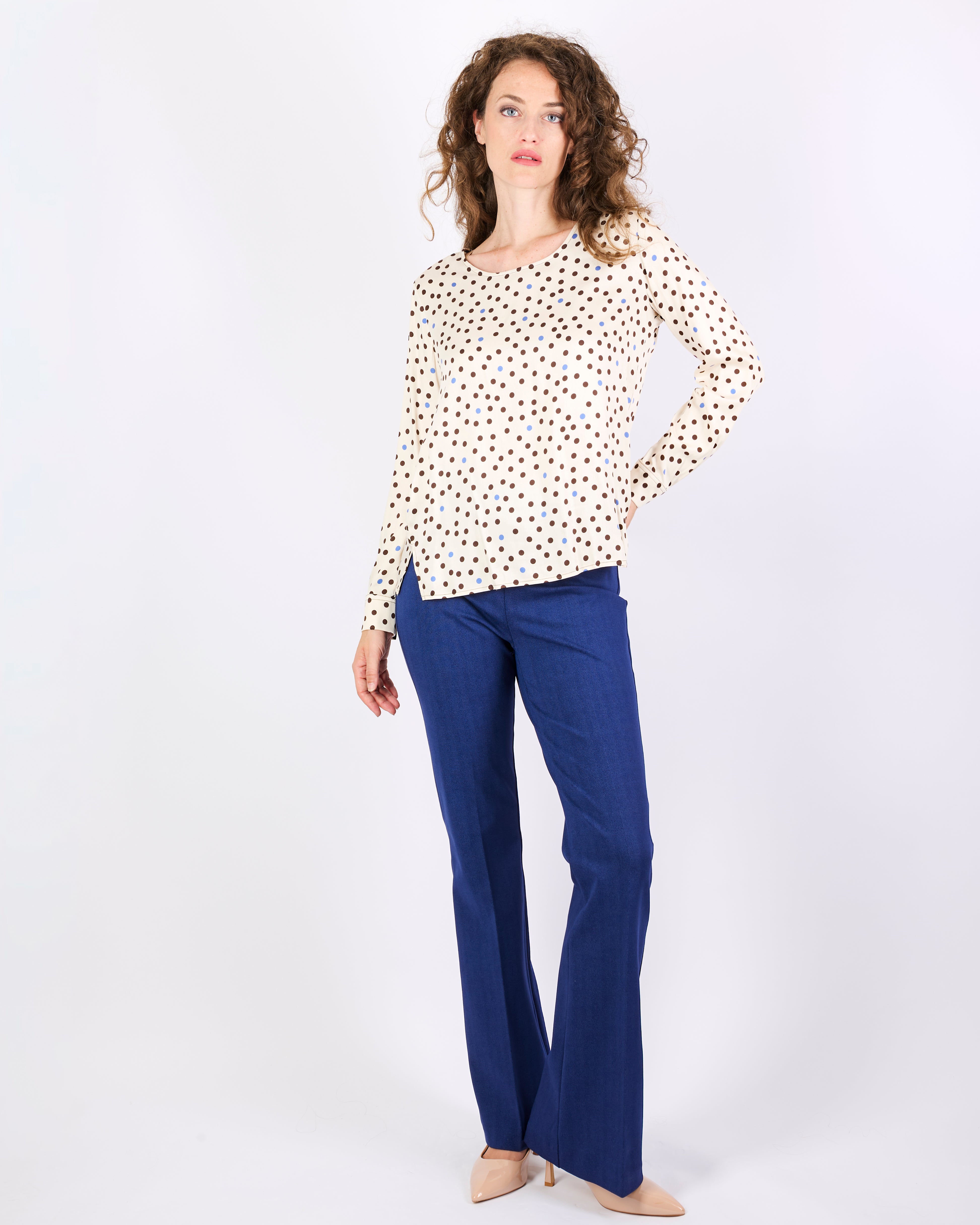 Pantalone zampa p.m Milano chevronne PISTOIA