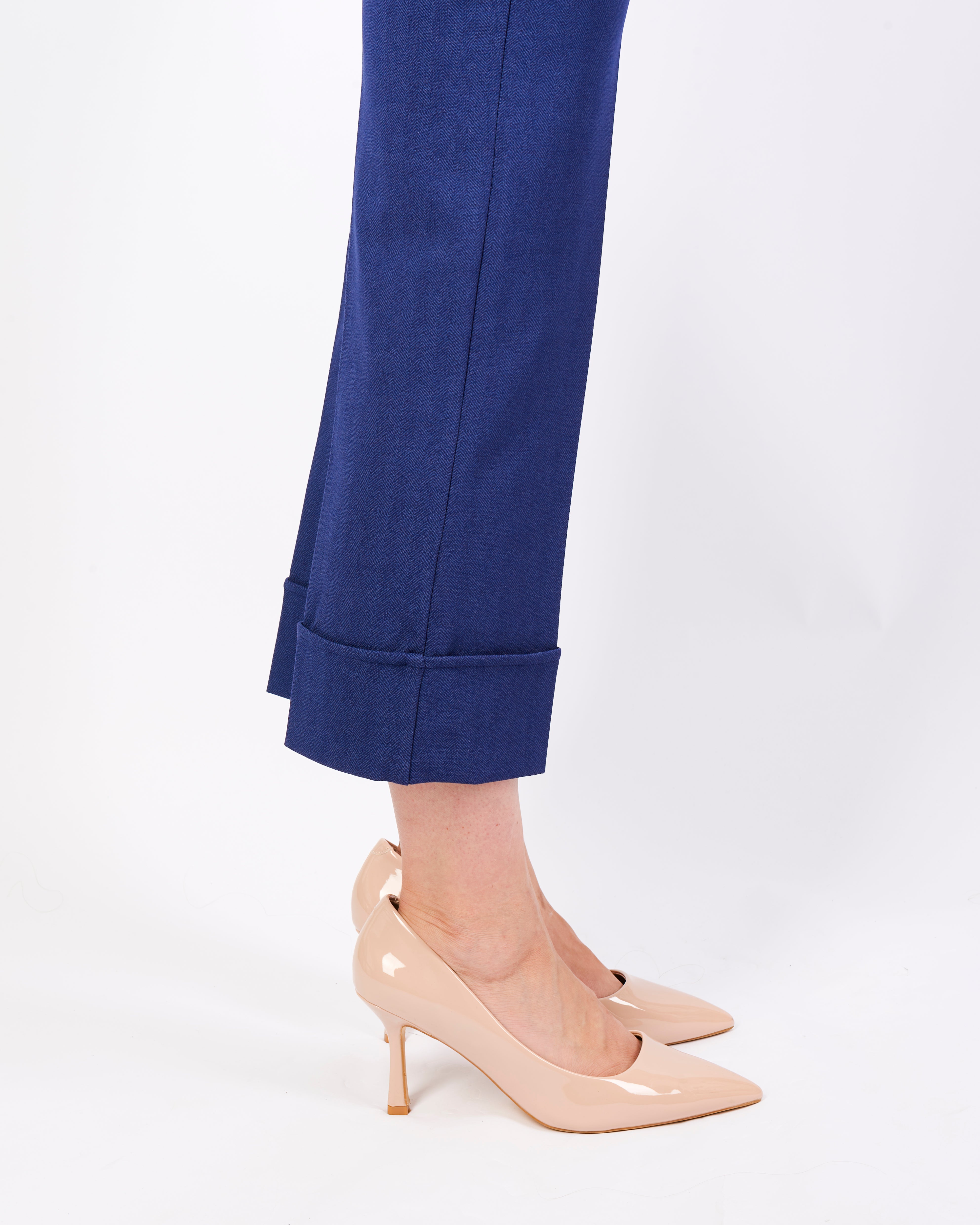 Pantalone risvolto alto chevronne PETALO