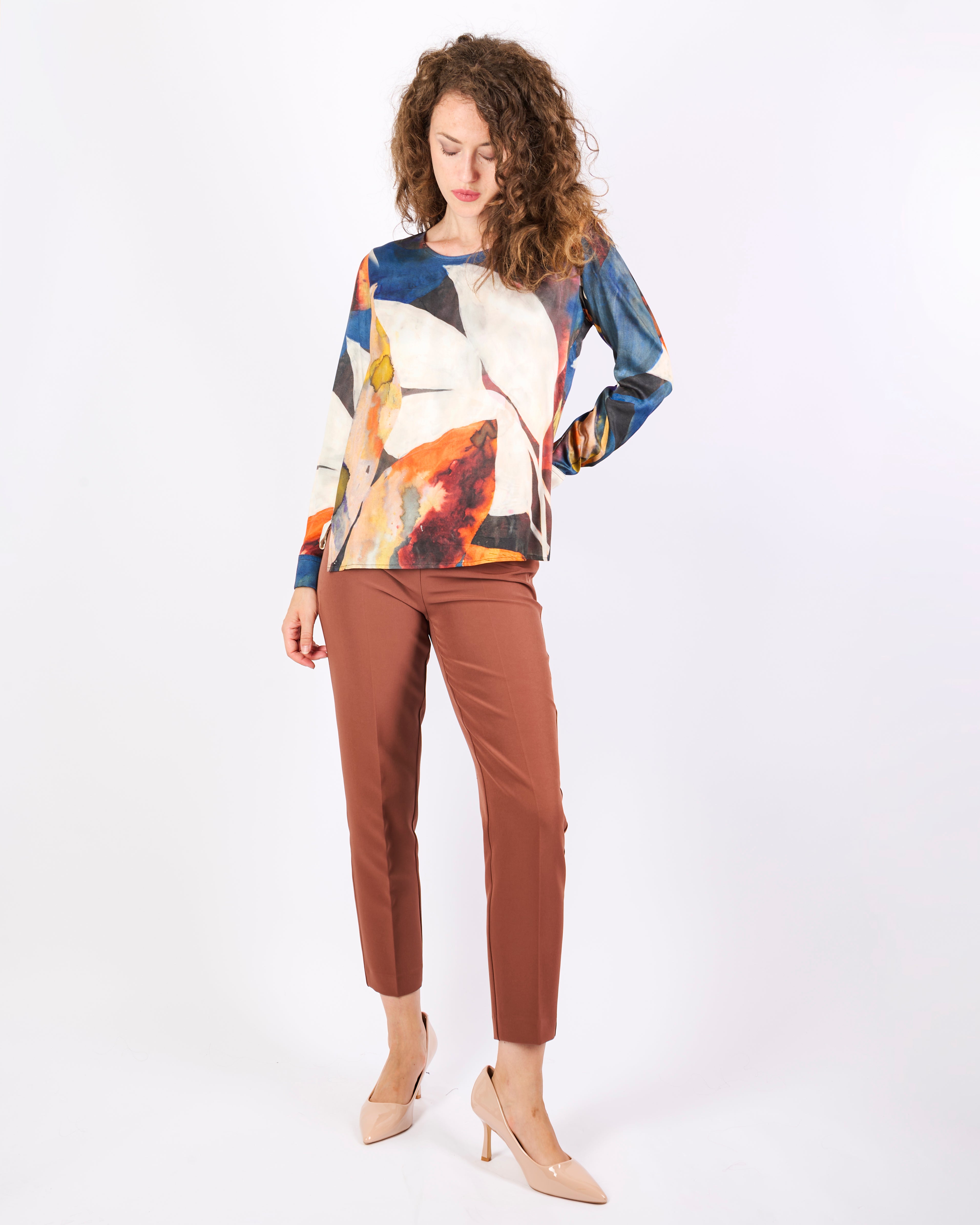 Pantalone zip lato tecnico TIRAMISU