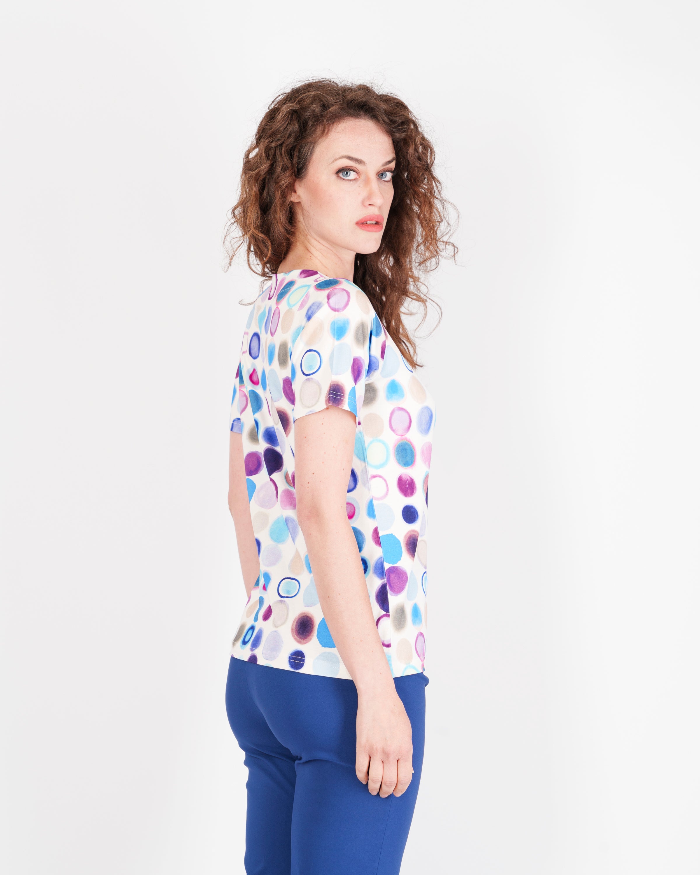 Maglia M/M scollo lunetta viscosa fantasia BOLLE