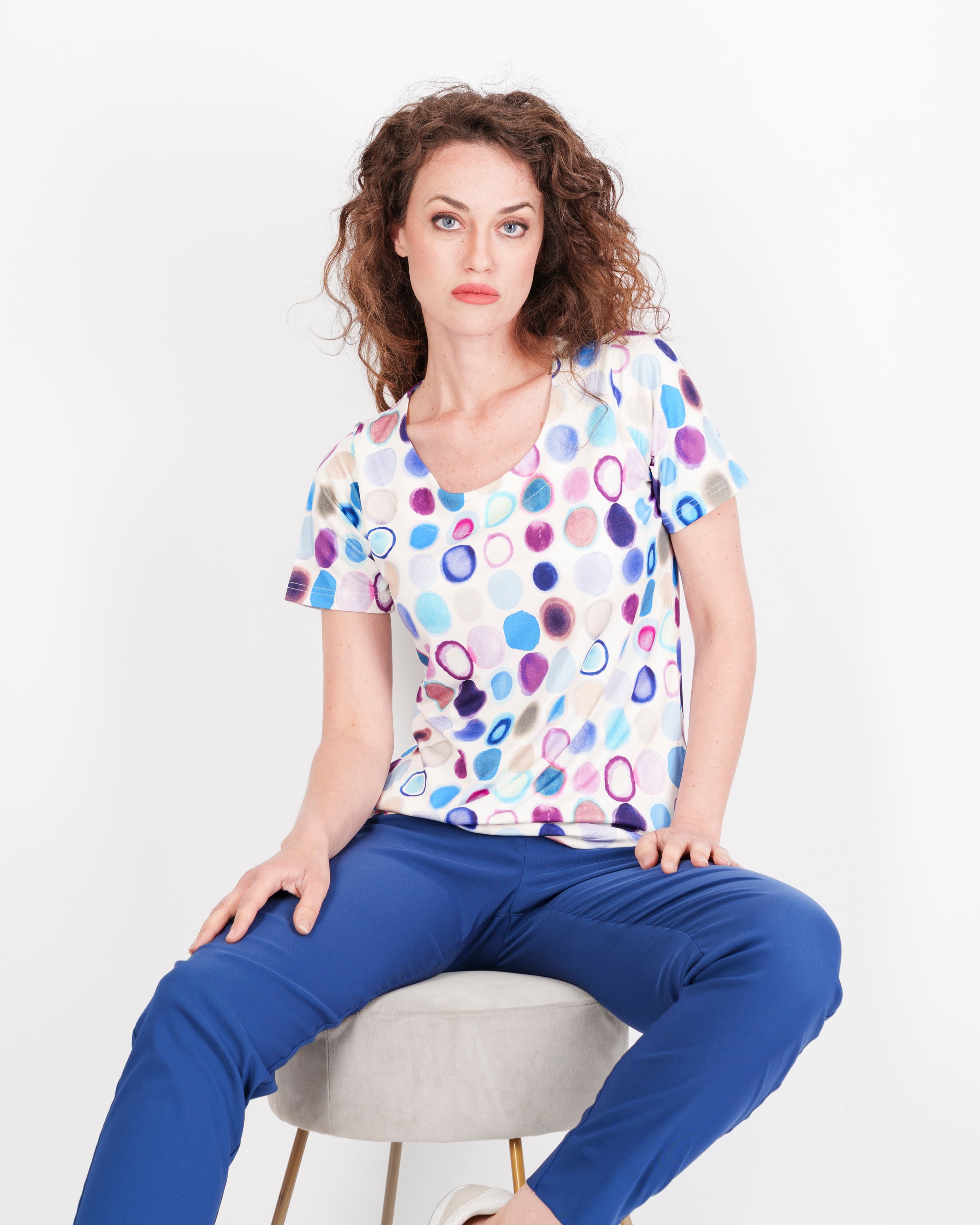 Maglia M/M scollo lunetta viscosa fantasia BOLLE