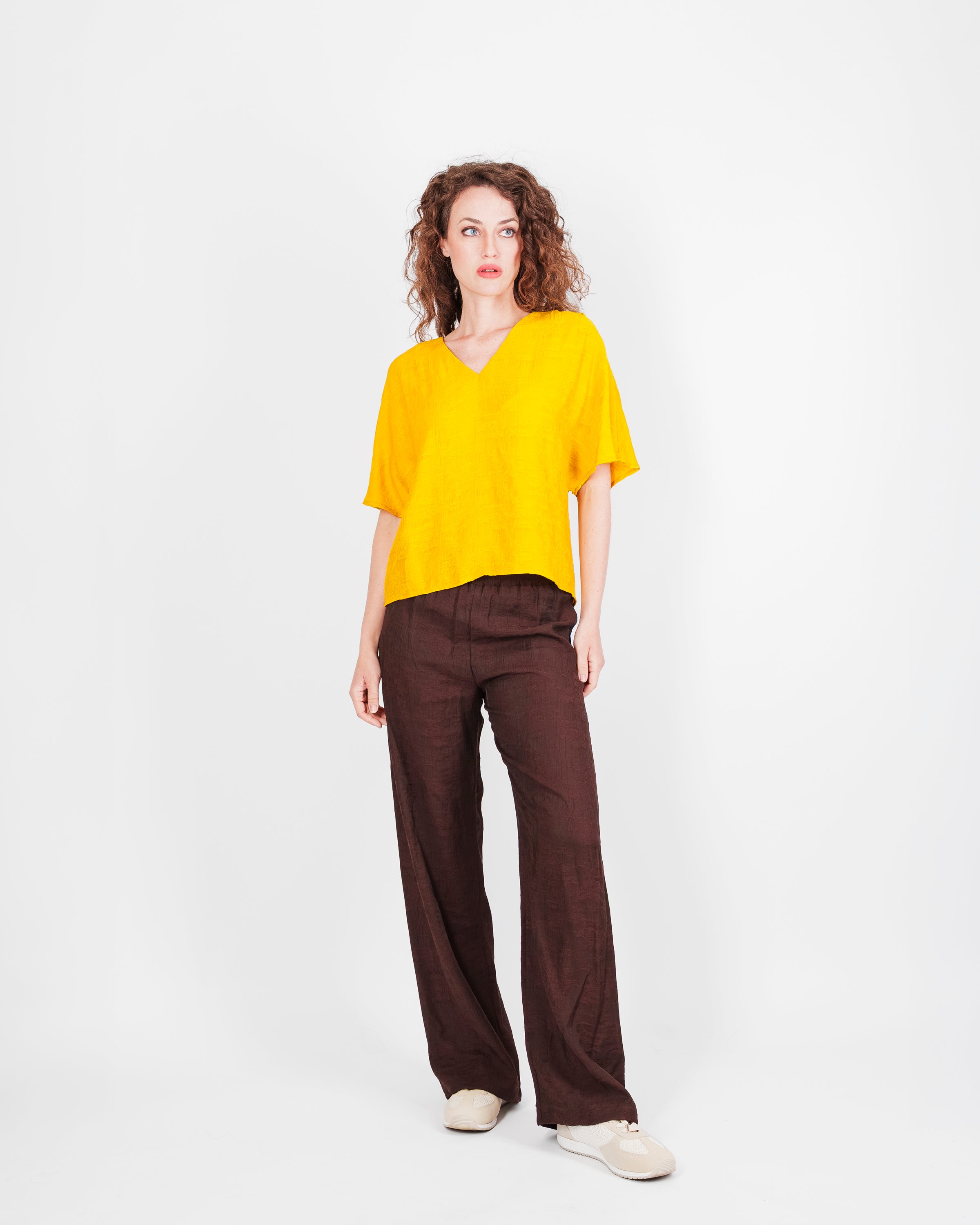 Pantalone elastico in vita viscosa GOFFRATO