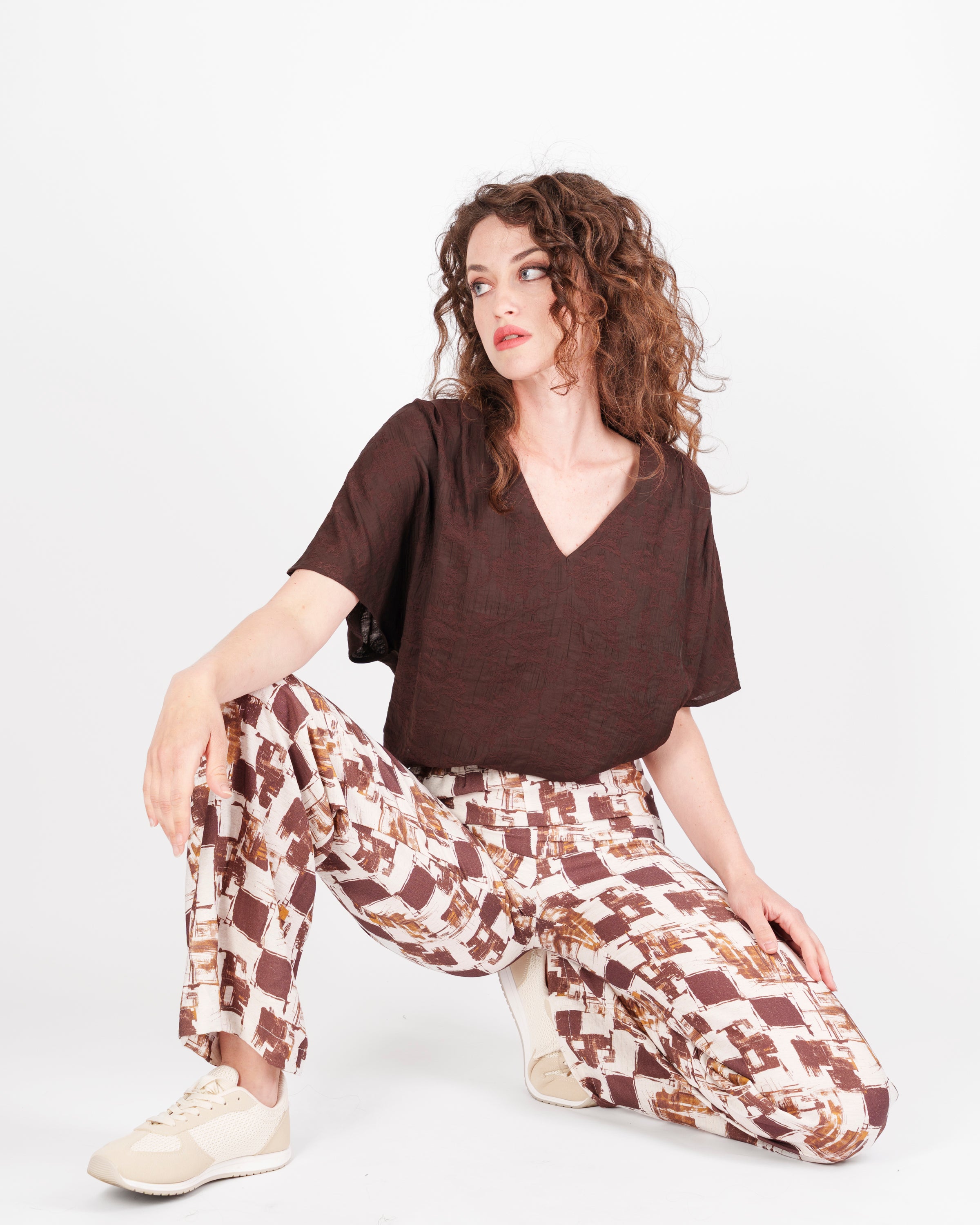 Pantalone elastico vita Viscosa e Lino VISCOLINO