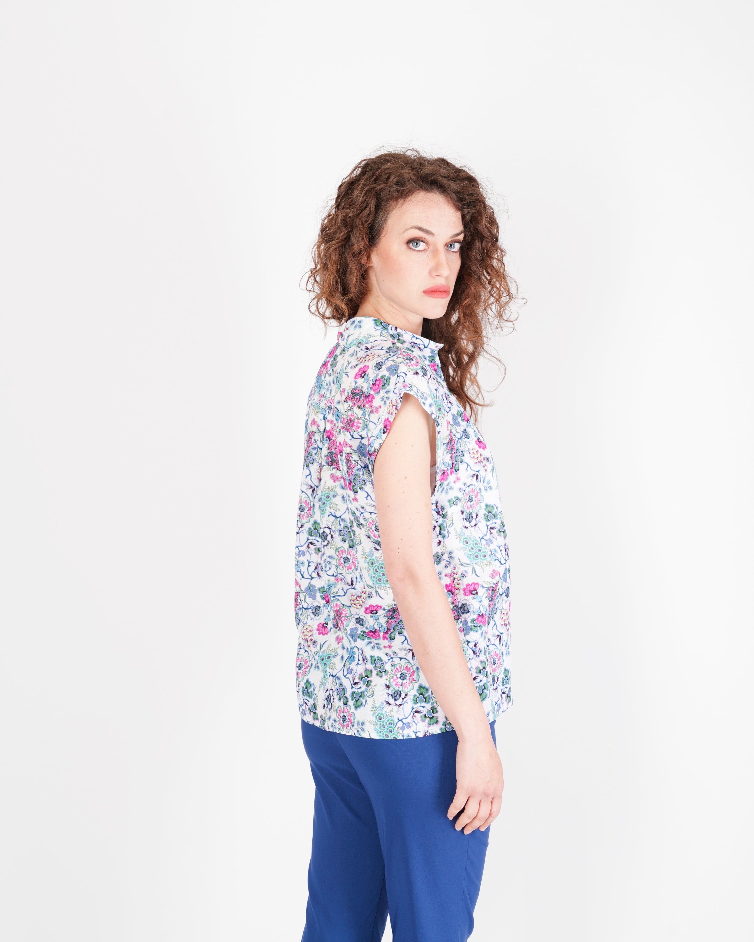 Camicia in lino viscosa fant. provenzale 26-54