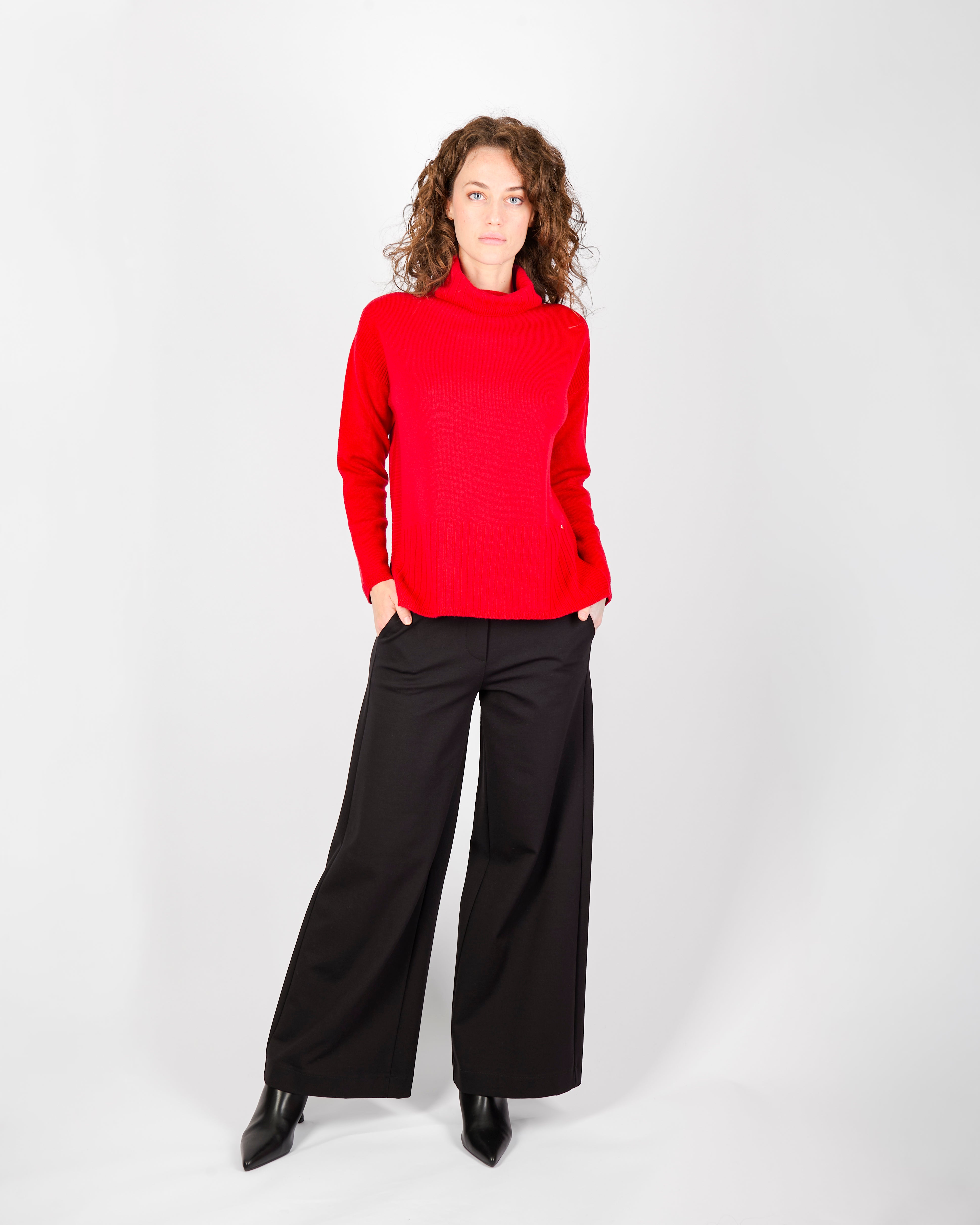 Maglia collo a ciambella pura lana Z9300