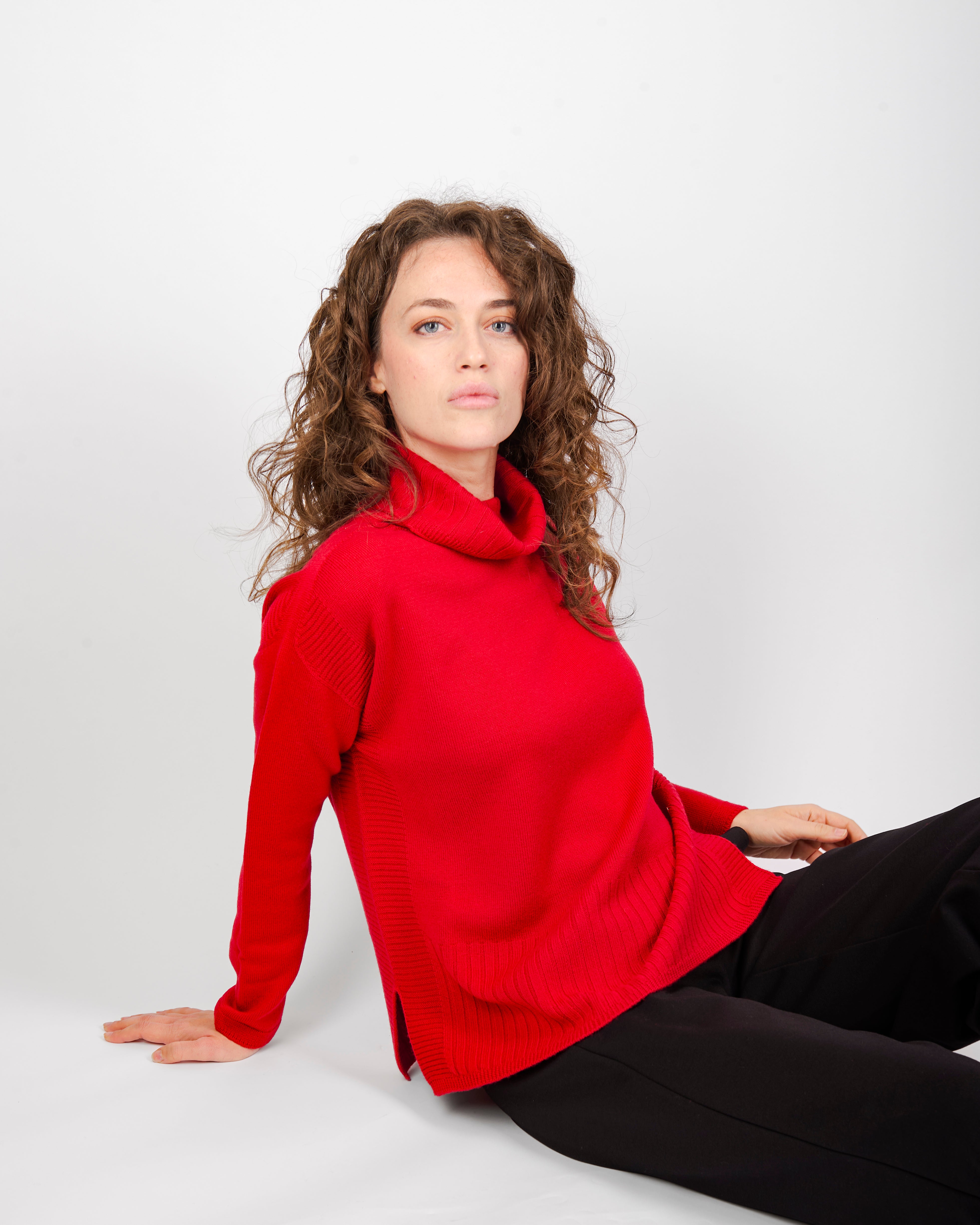 Maglia collo a ciambella pura lana Z9300