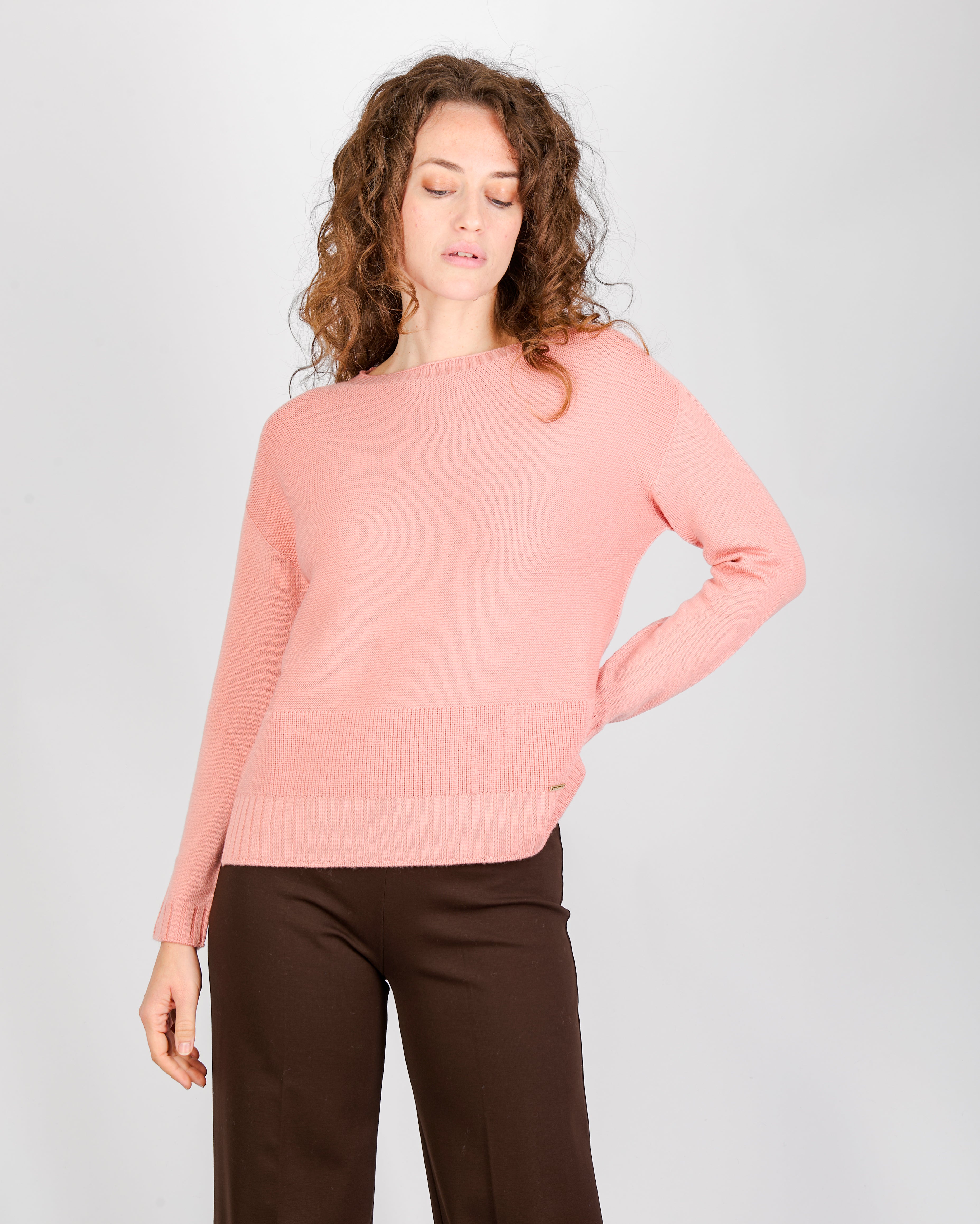 Girocollo links e punto pannocchia spacchi Z9516