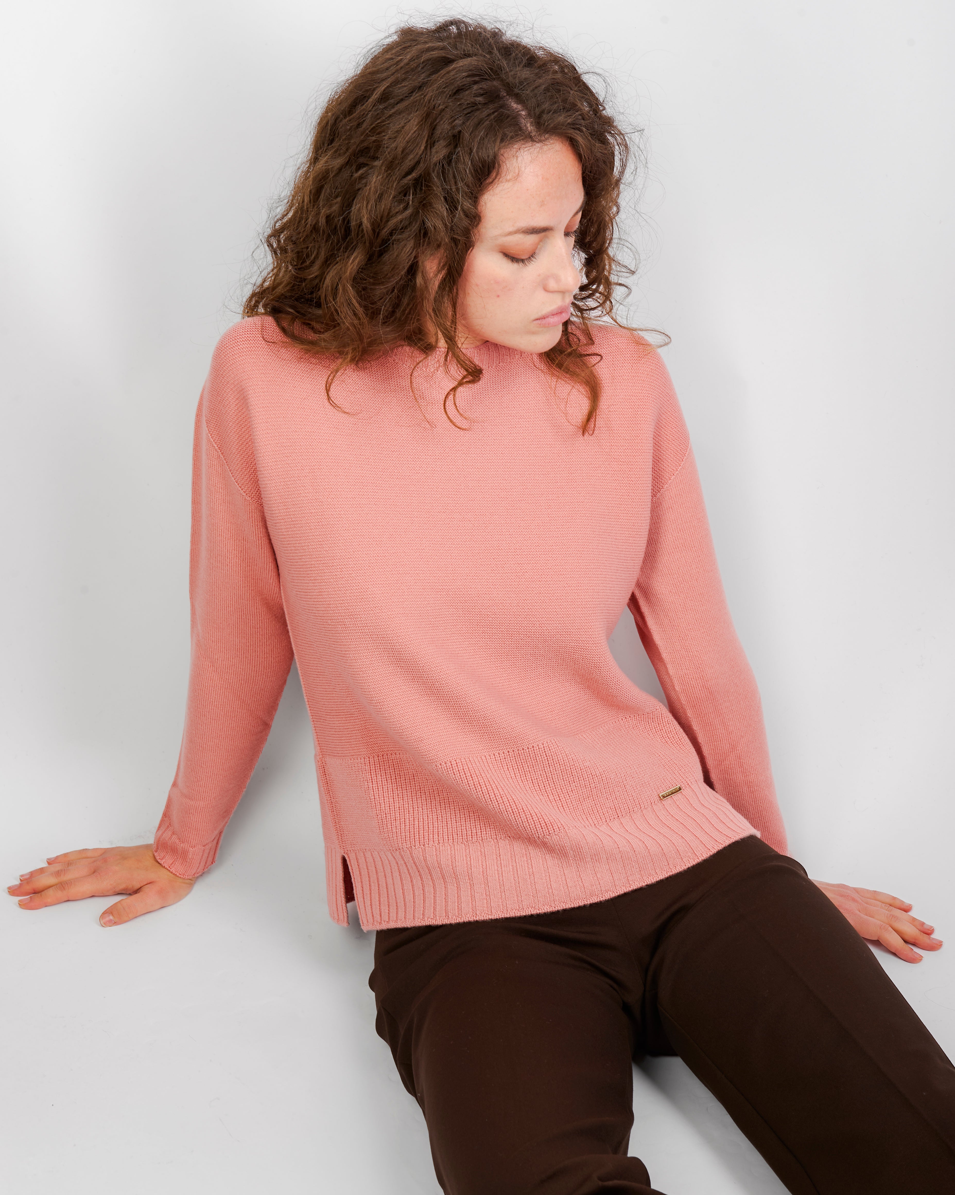 Girocollo links e punto pannocchia spacchi Z9516