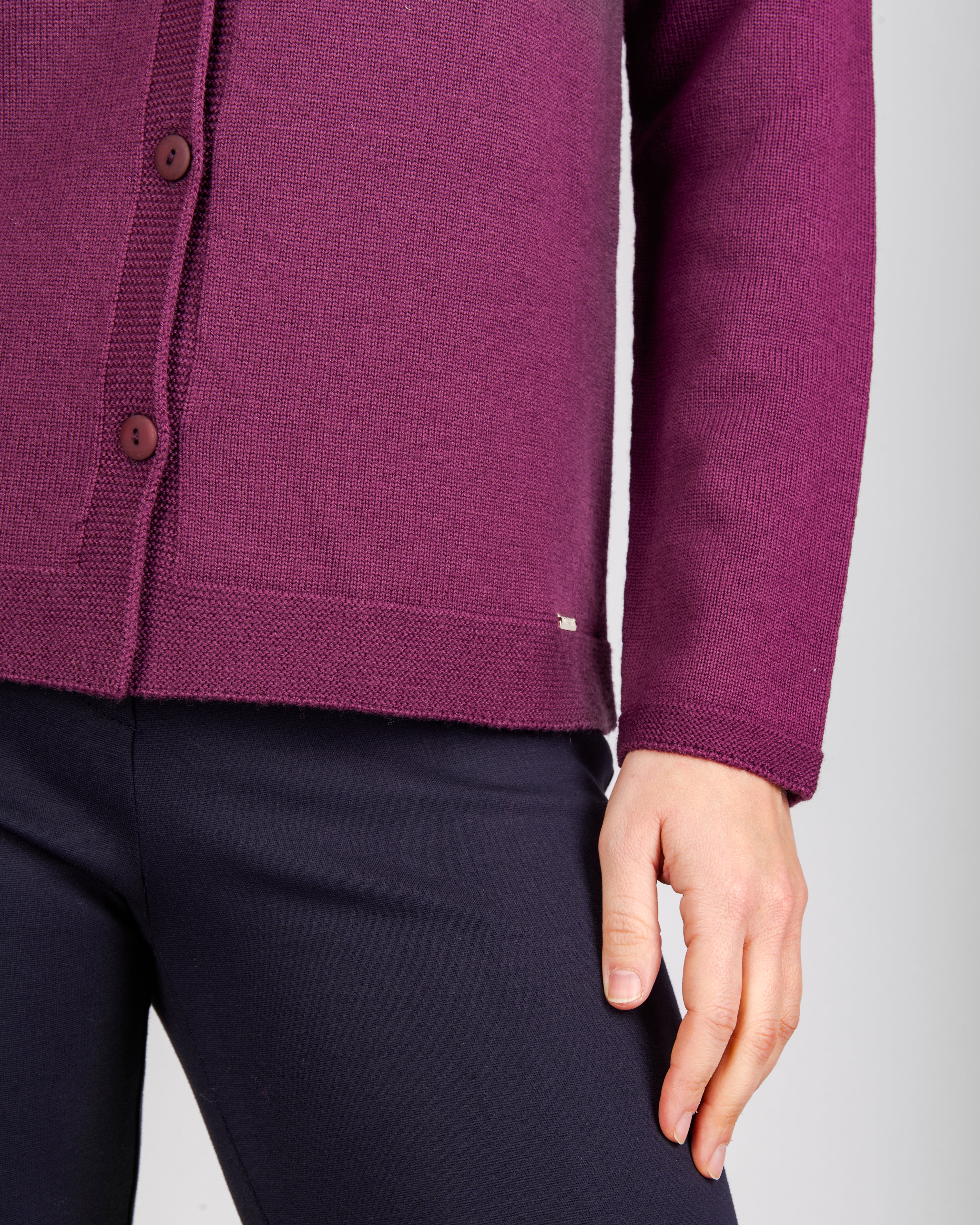 Cardigan rasato bottoni pura lana Z9626