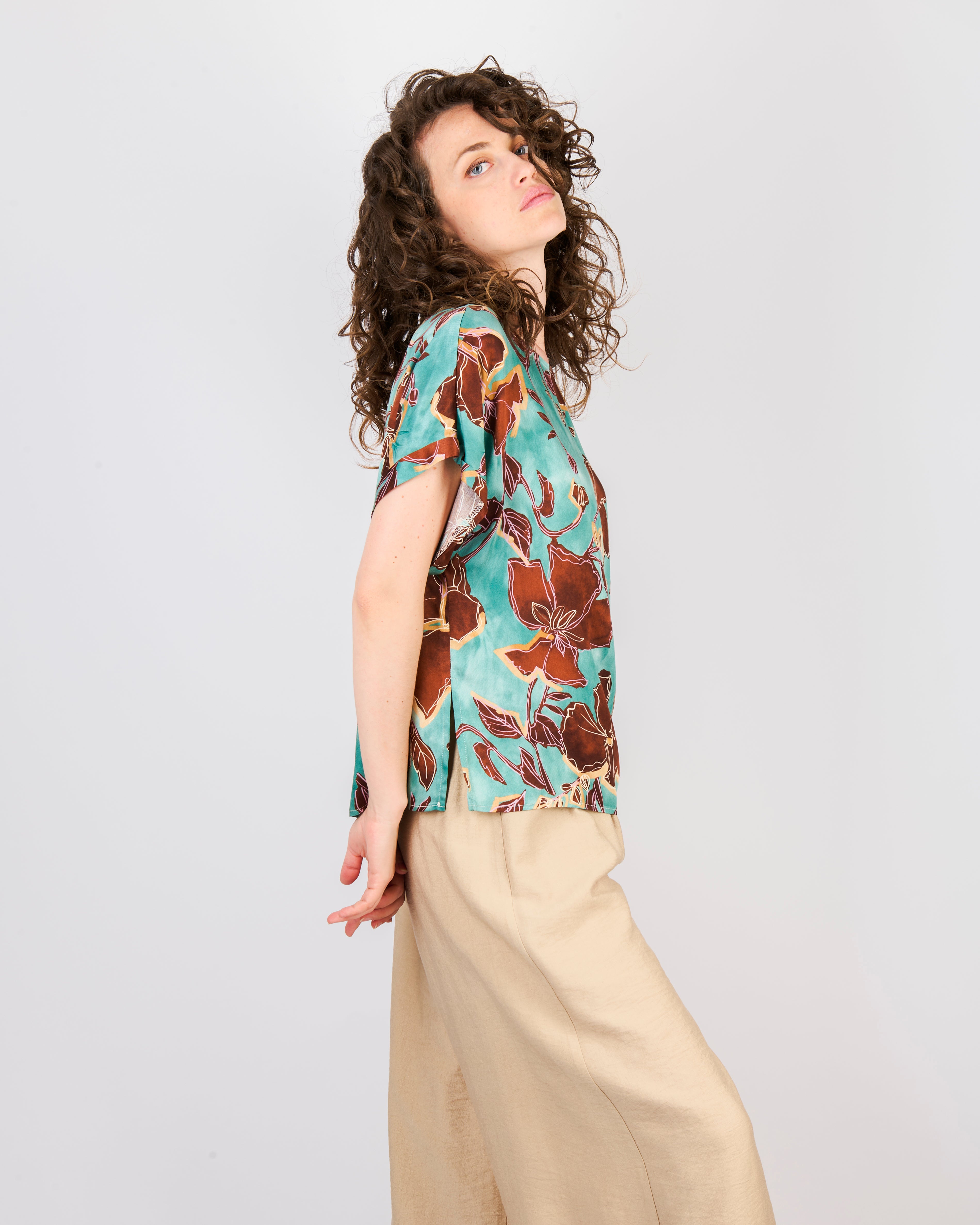 Blusa raso di viscosa GHILA