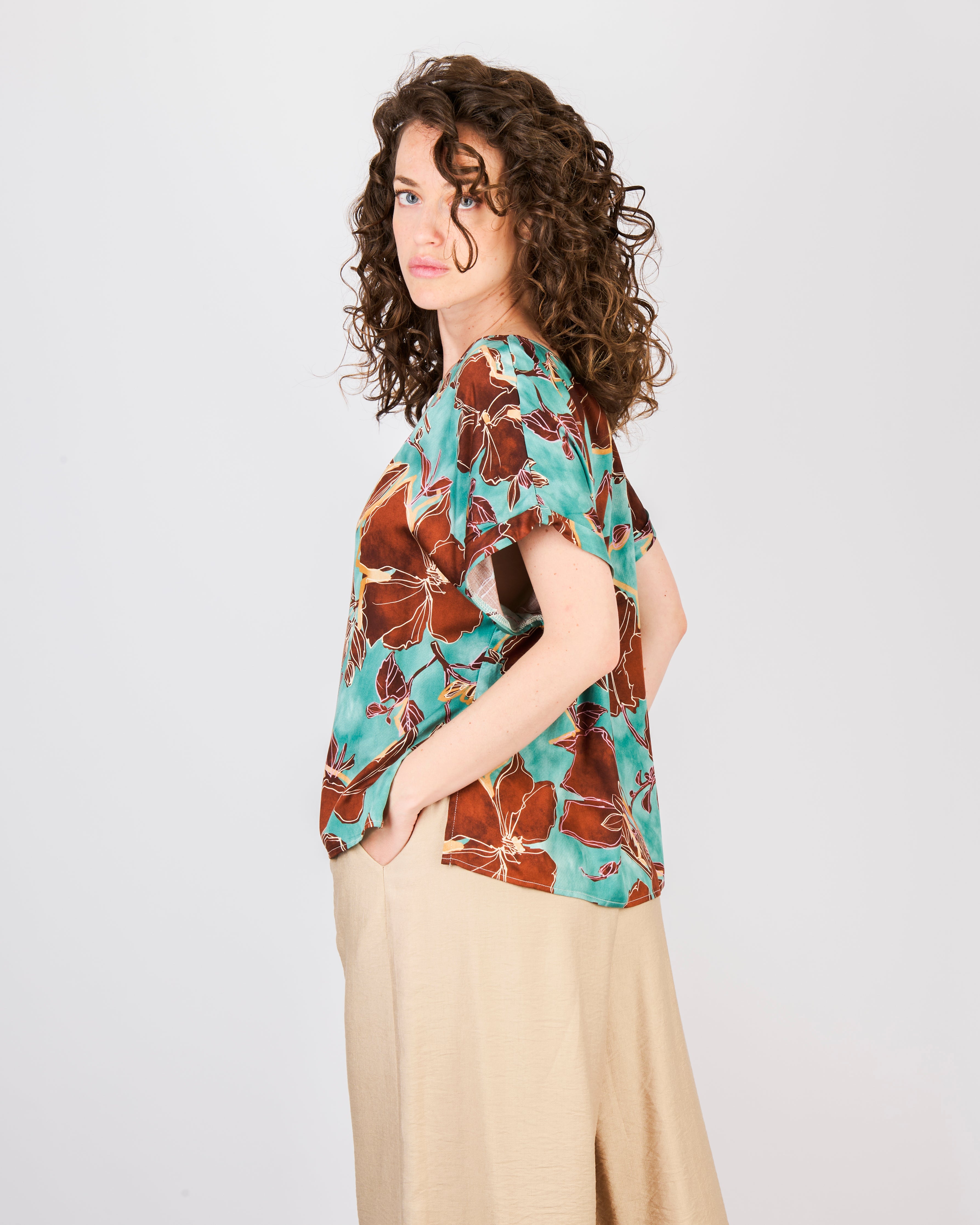 Blusa raso di viscosa GHILA