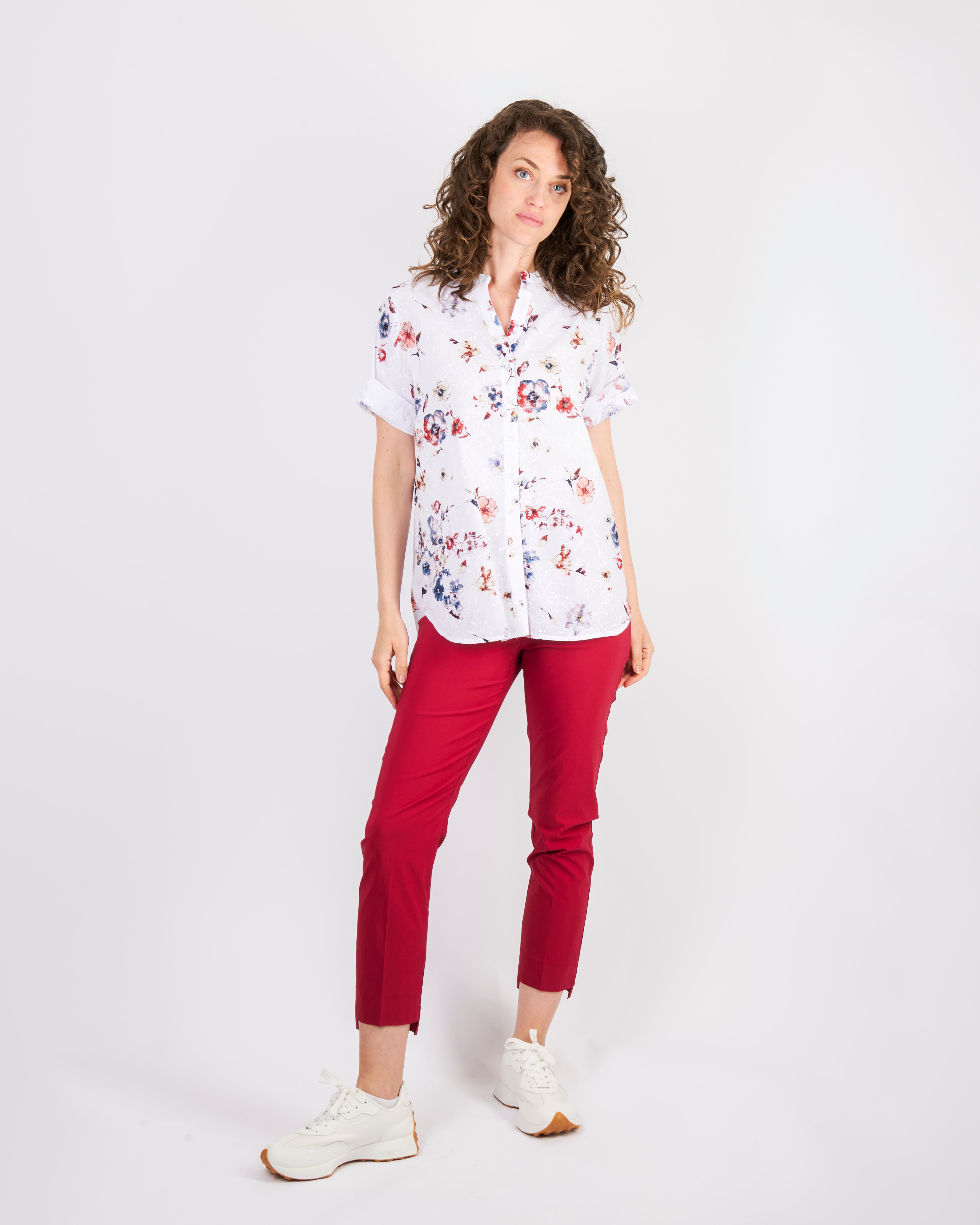 Camicia coreana cotone ricami 25-268