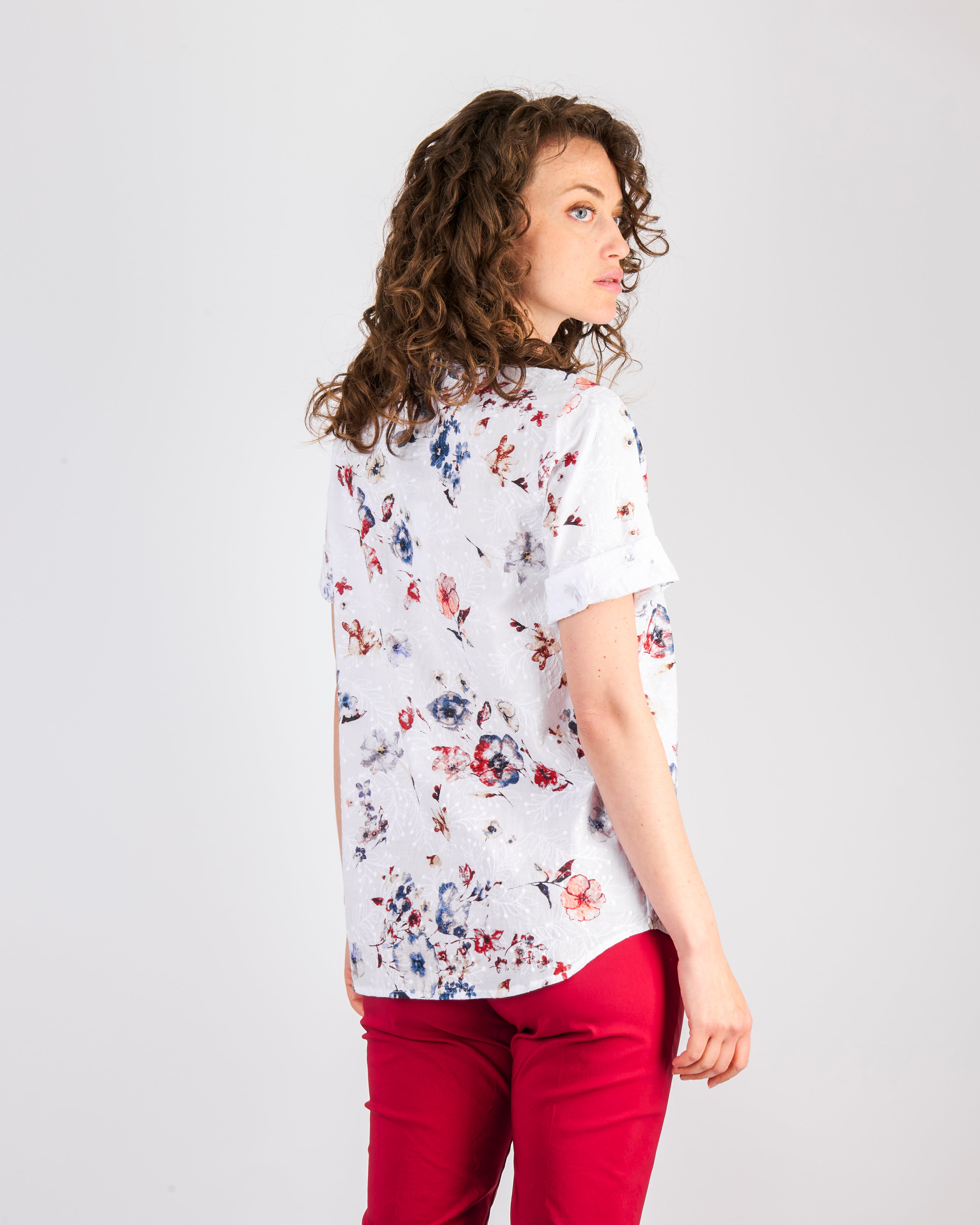 Camicia coreana cotone ricami 25-268