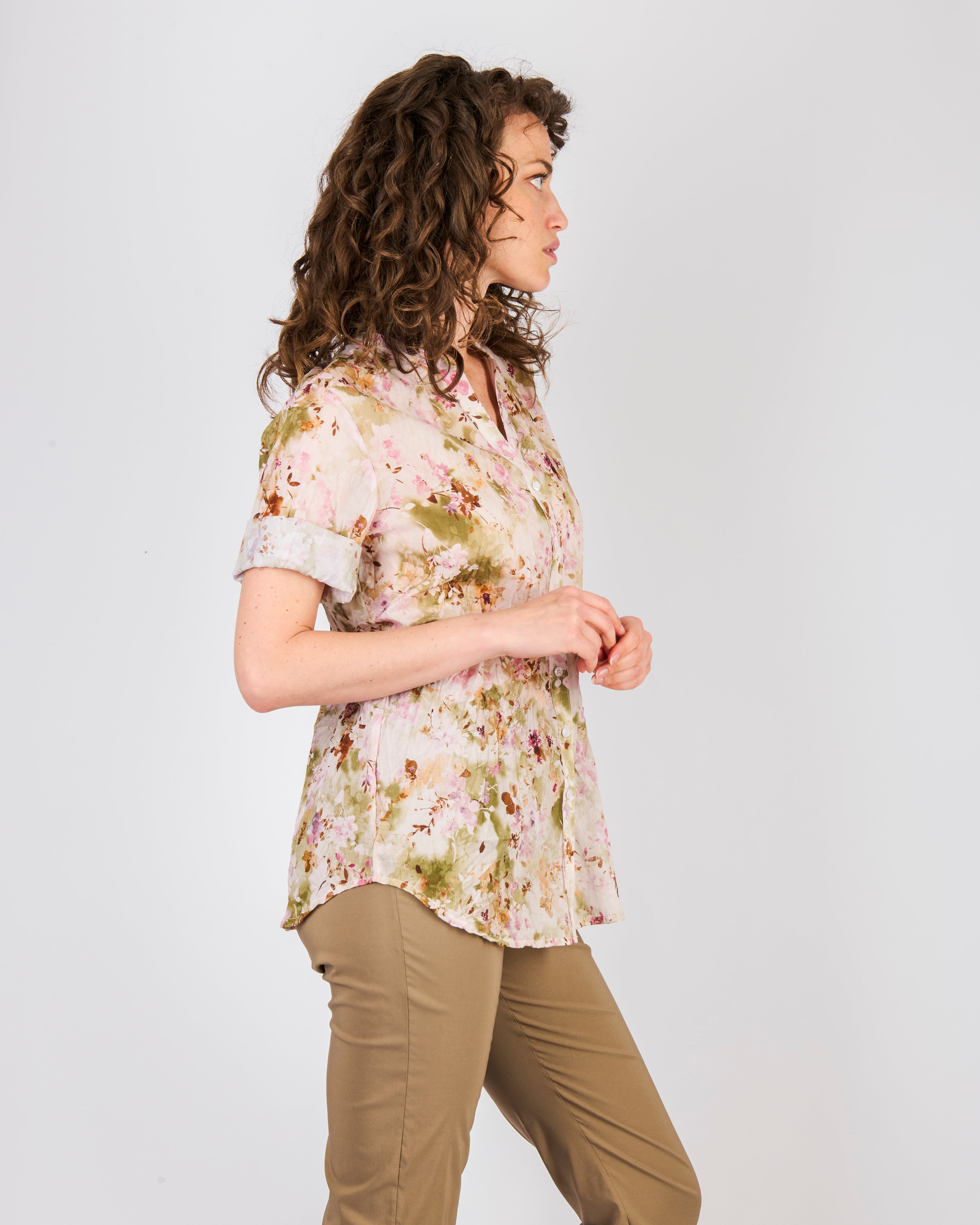 Camicia coreana mussola di cotone 25-223