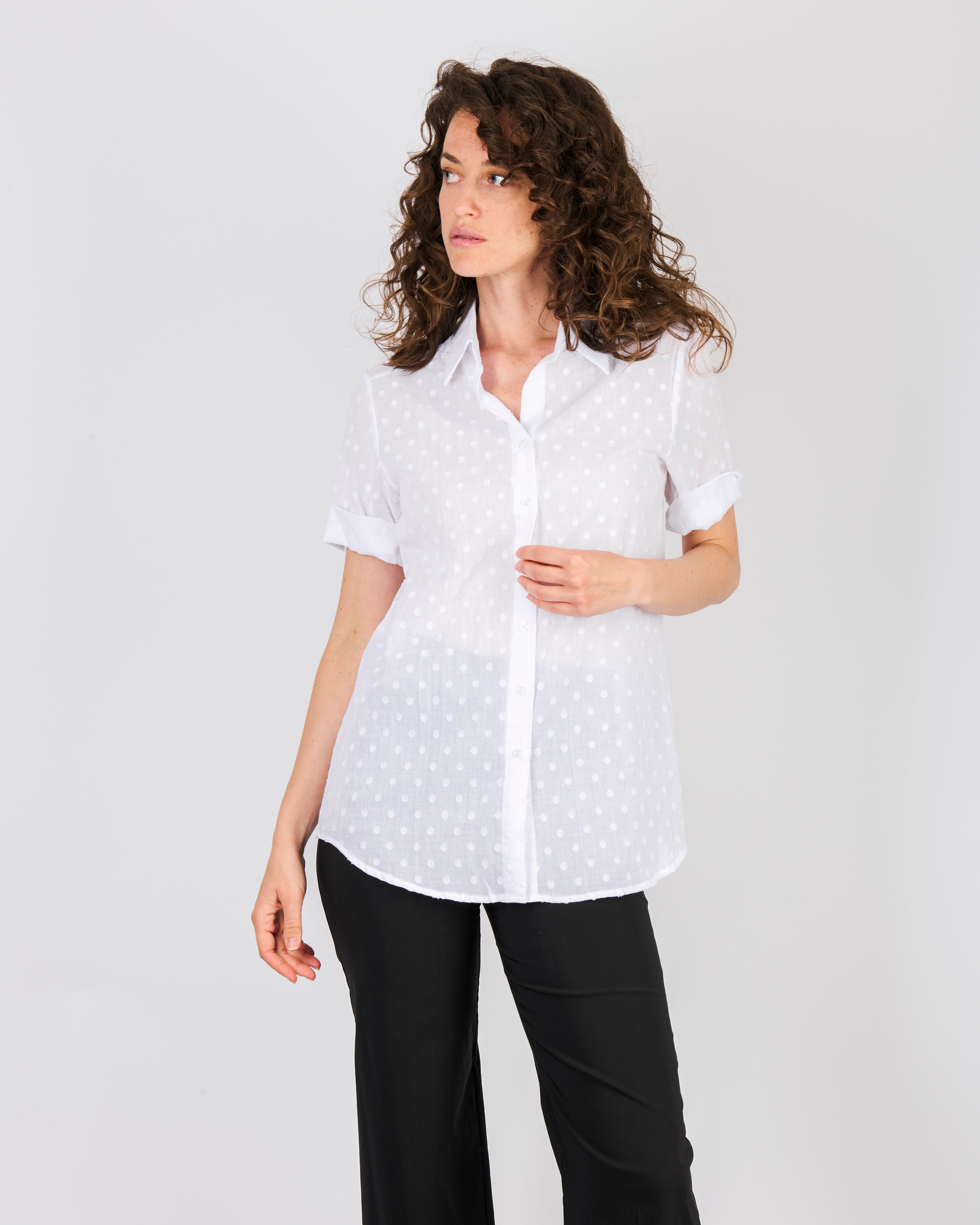 Camicia in cotone devorato 25-228