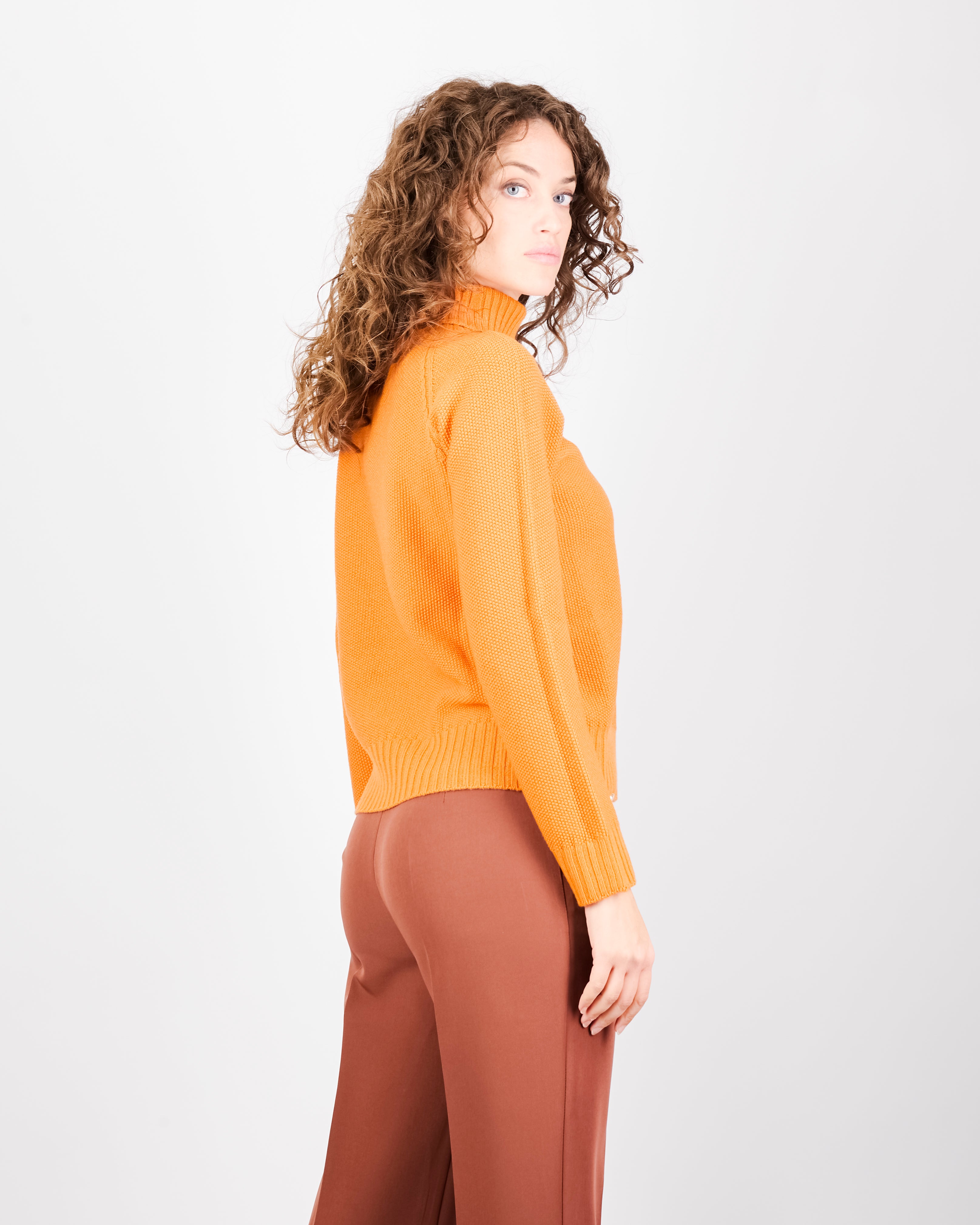 Maglia pura lana dolcevita punto riso Z9504