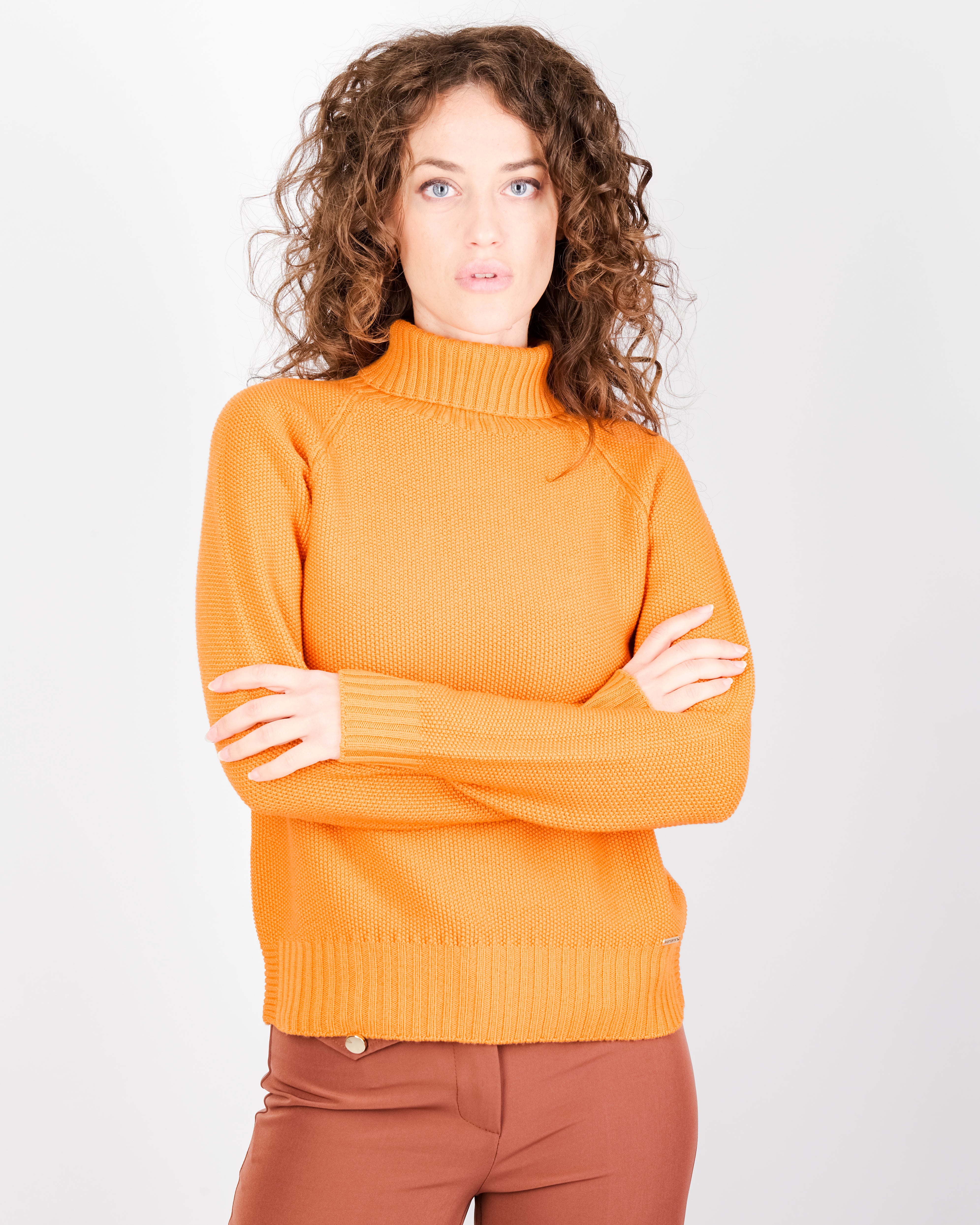 Maglia pura lana dolcevita punto riso Z9504