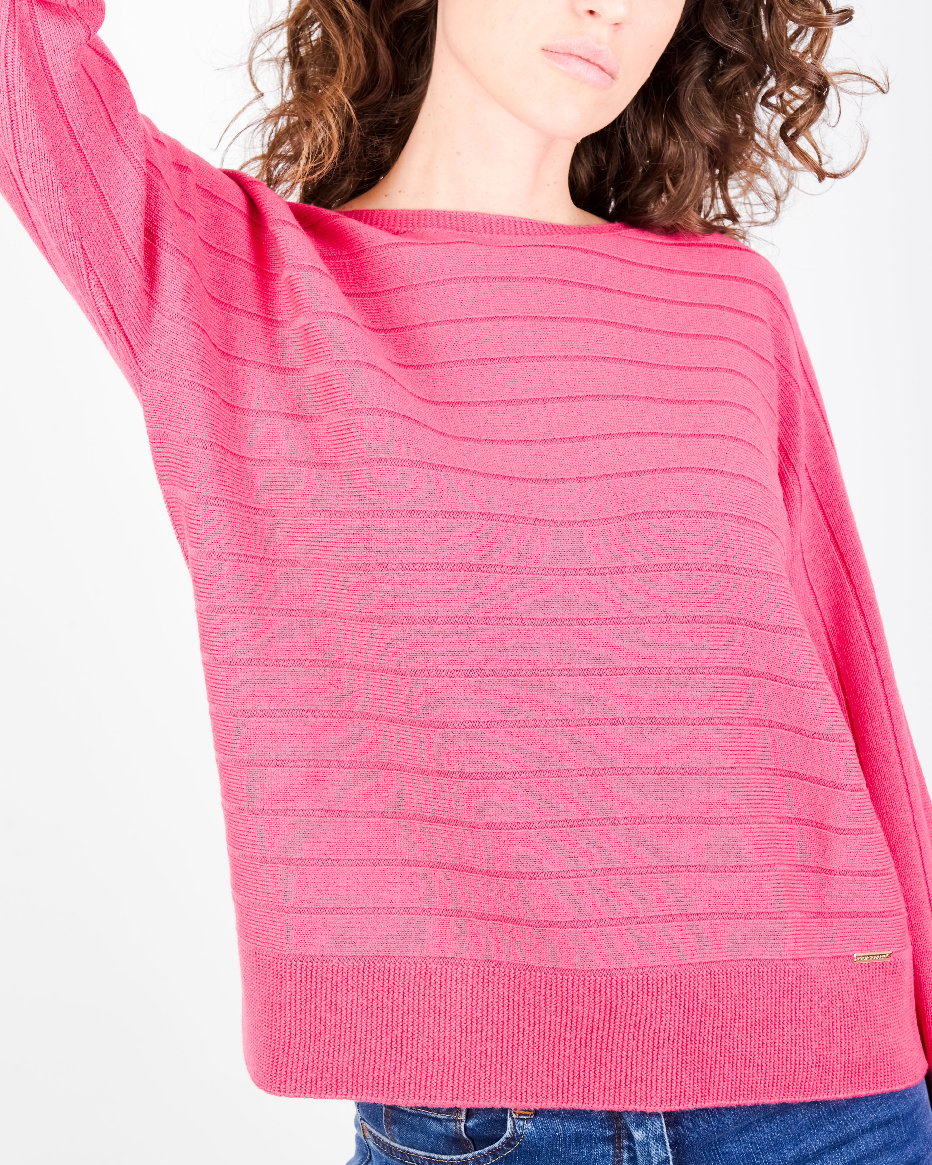 Maglia coste orizzontali pura lana Z9508