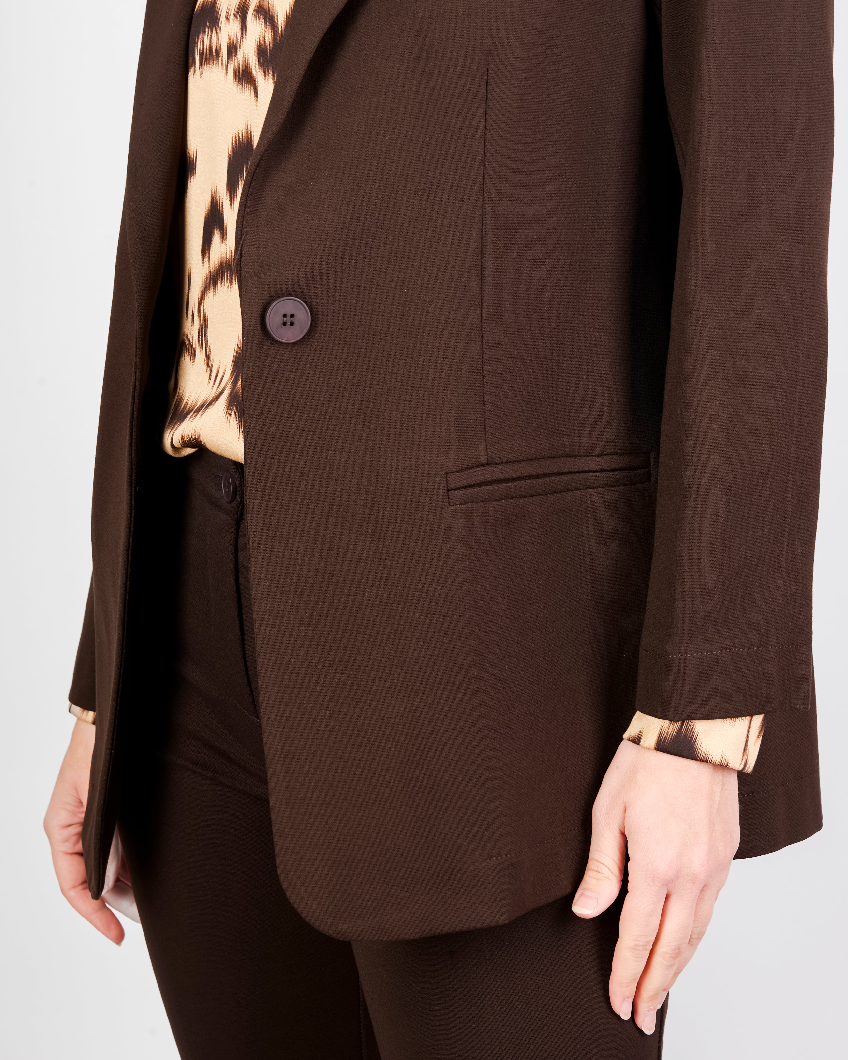 Giacca lunga in punto milano comfort H504/1