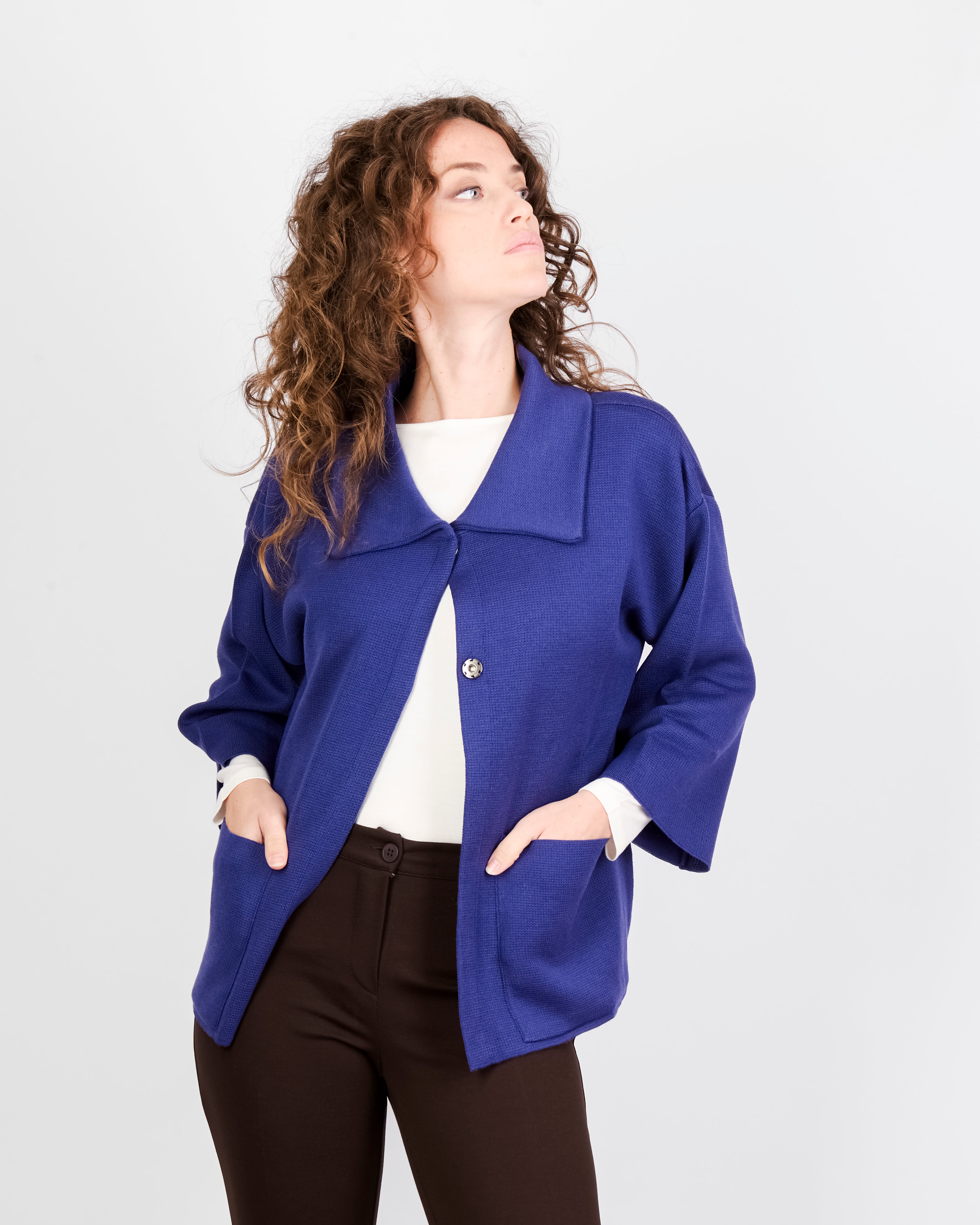 Cappottino punto maglia collo e tasche CAP1371