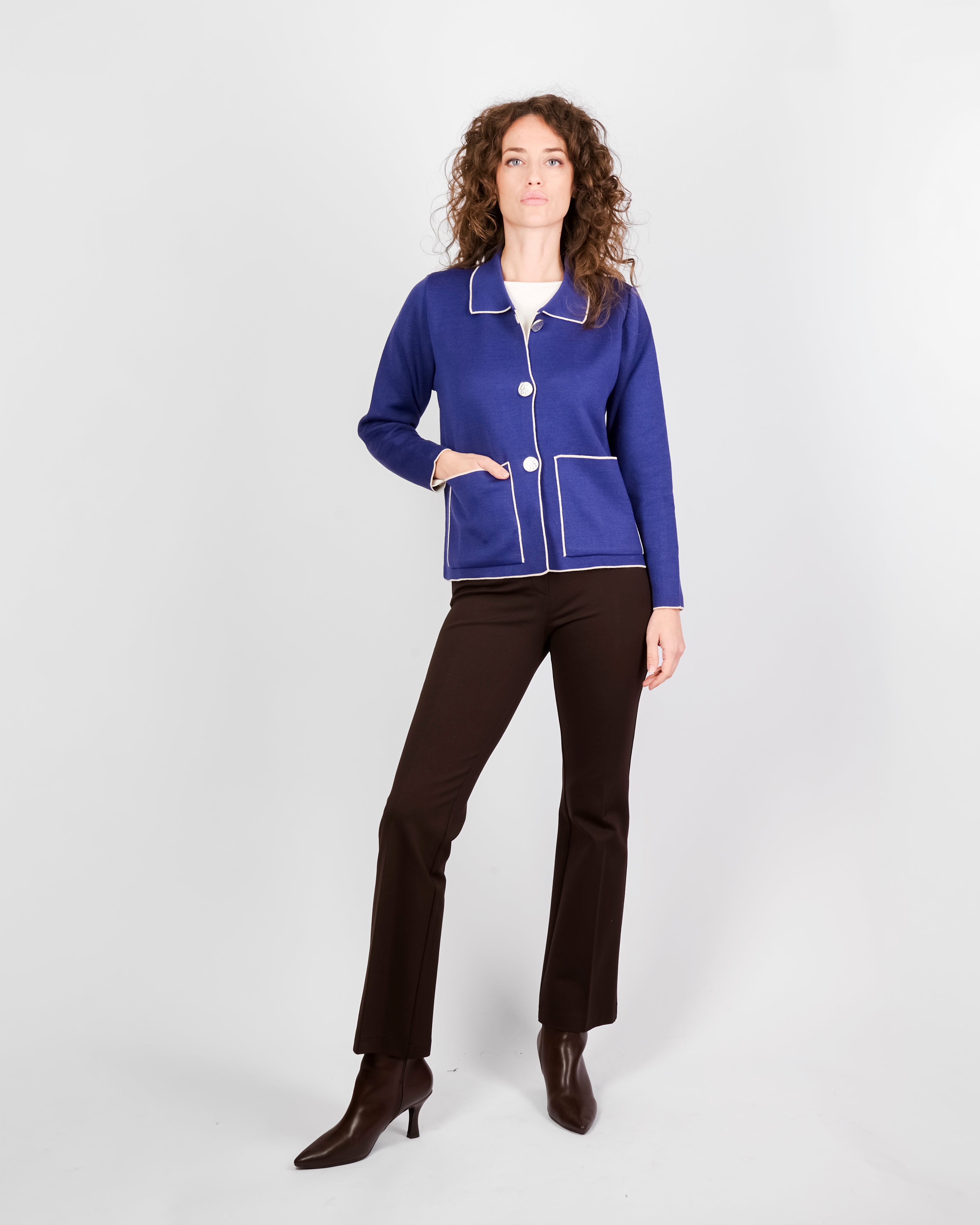 Giacca in maglia profili contrasto 1922