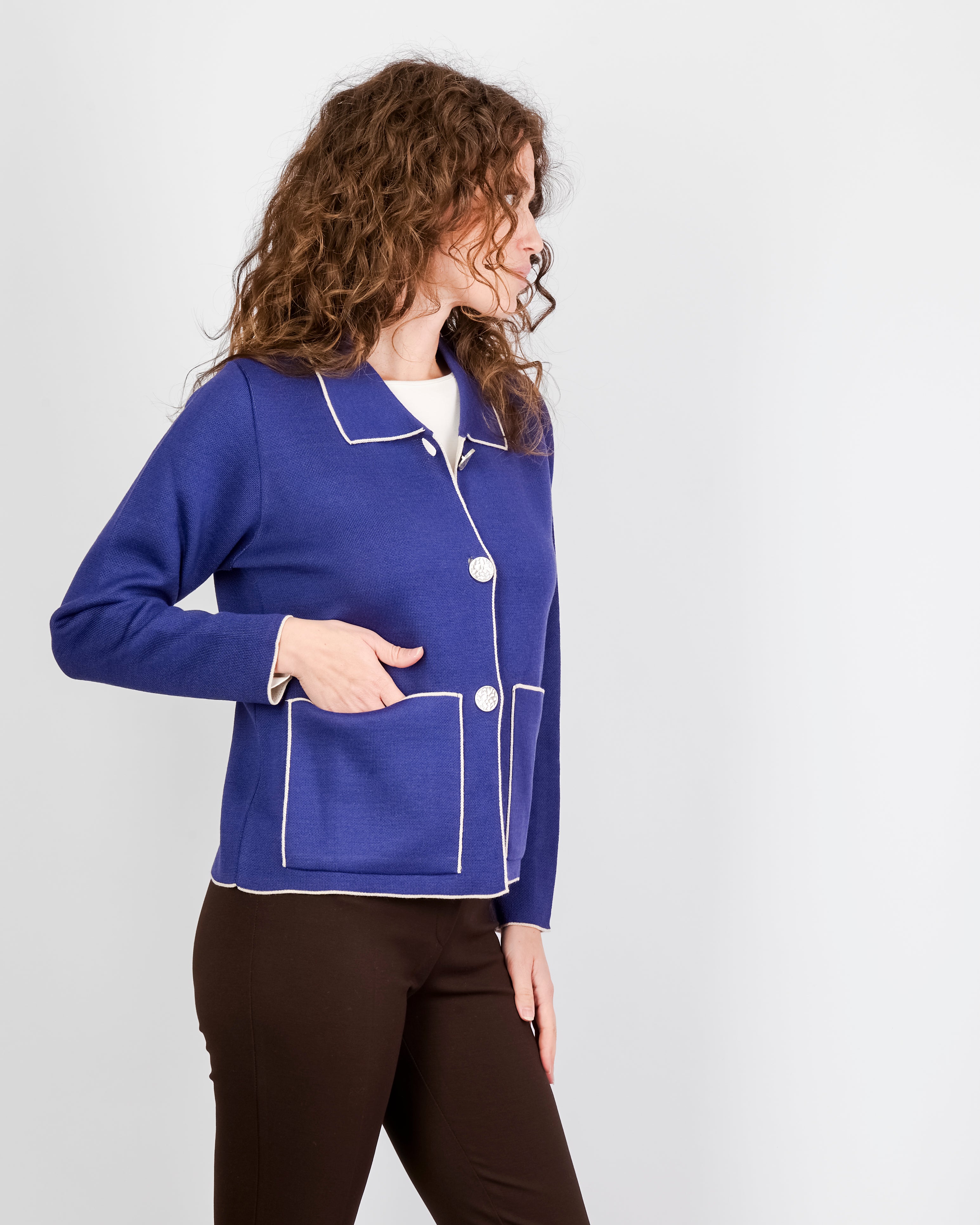 Giacca in maglia profili contrasto 1922