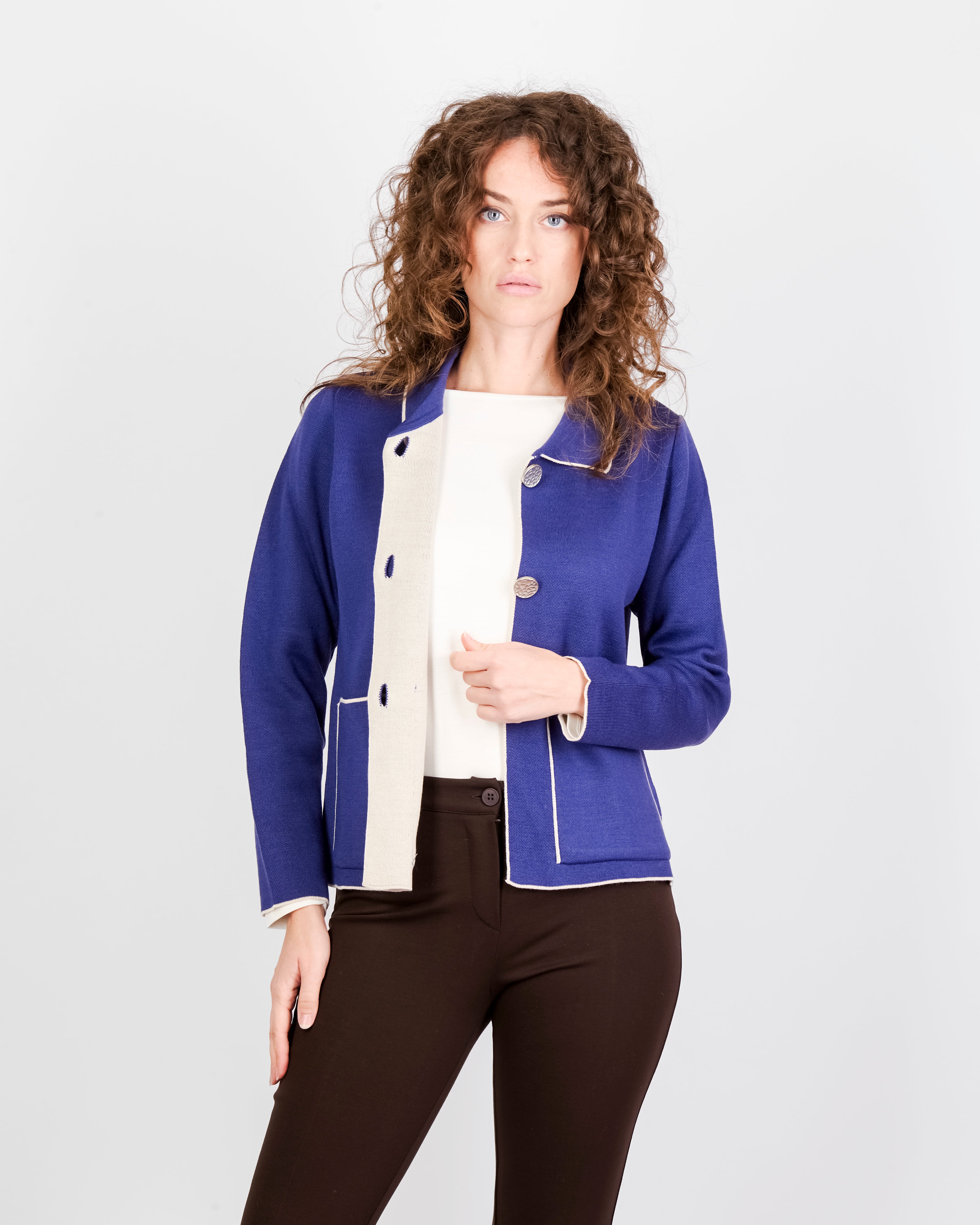 Giacca in maglia profili contrasto 1922