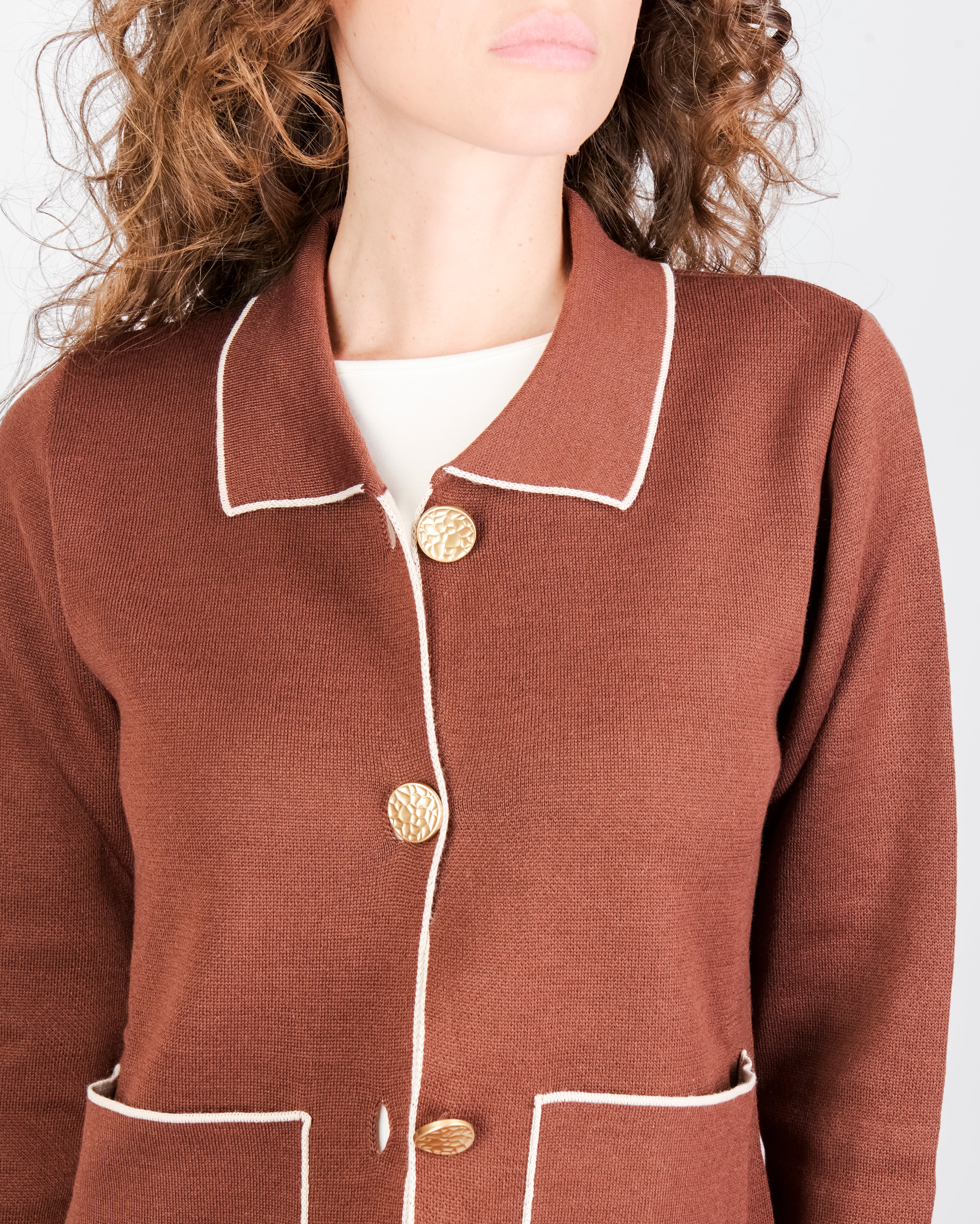 Giacca in maglia profili contrasto 1922