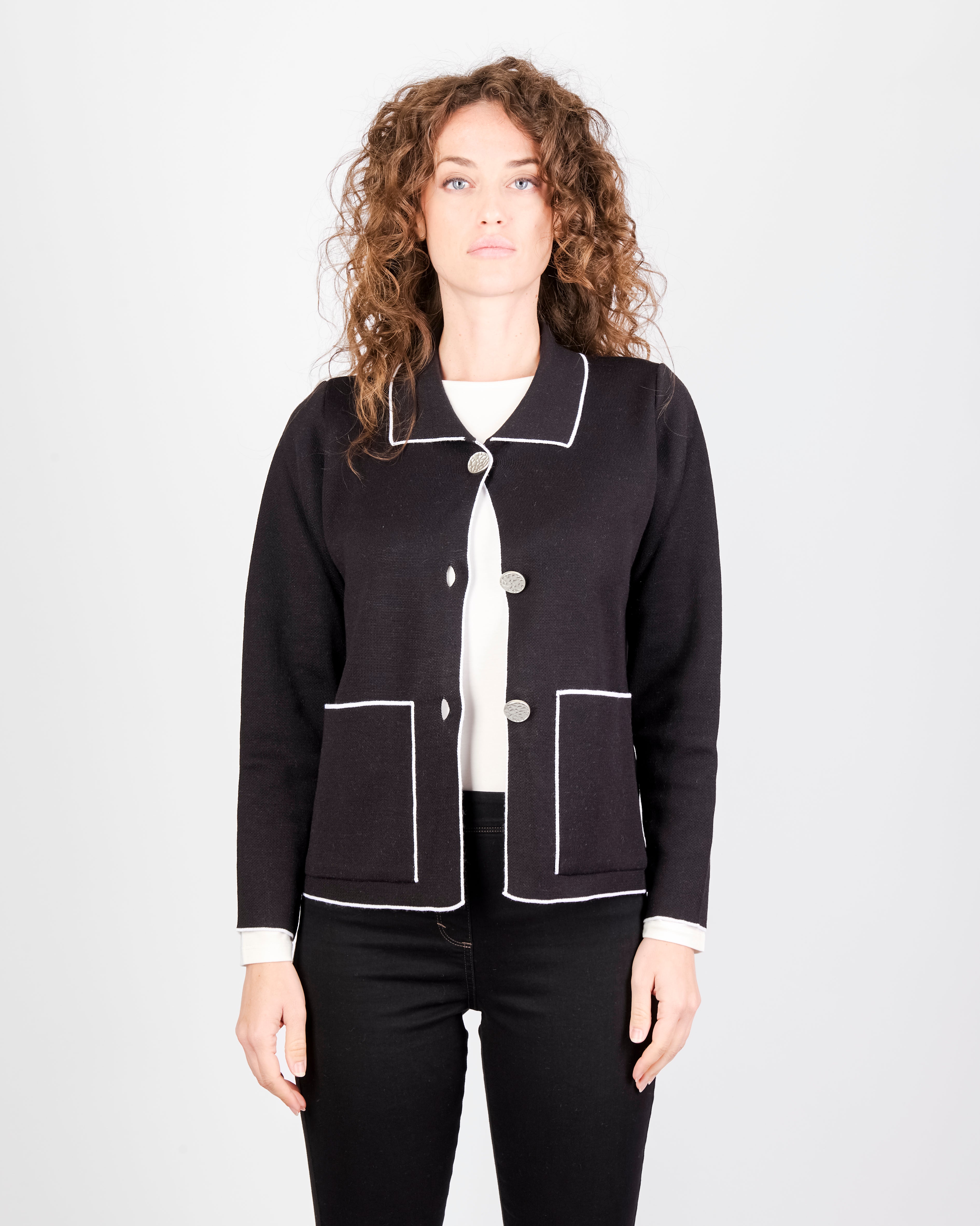 Giacca in maglia profili contrasto 1922
