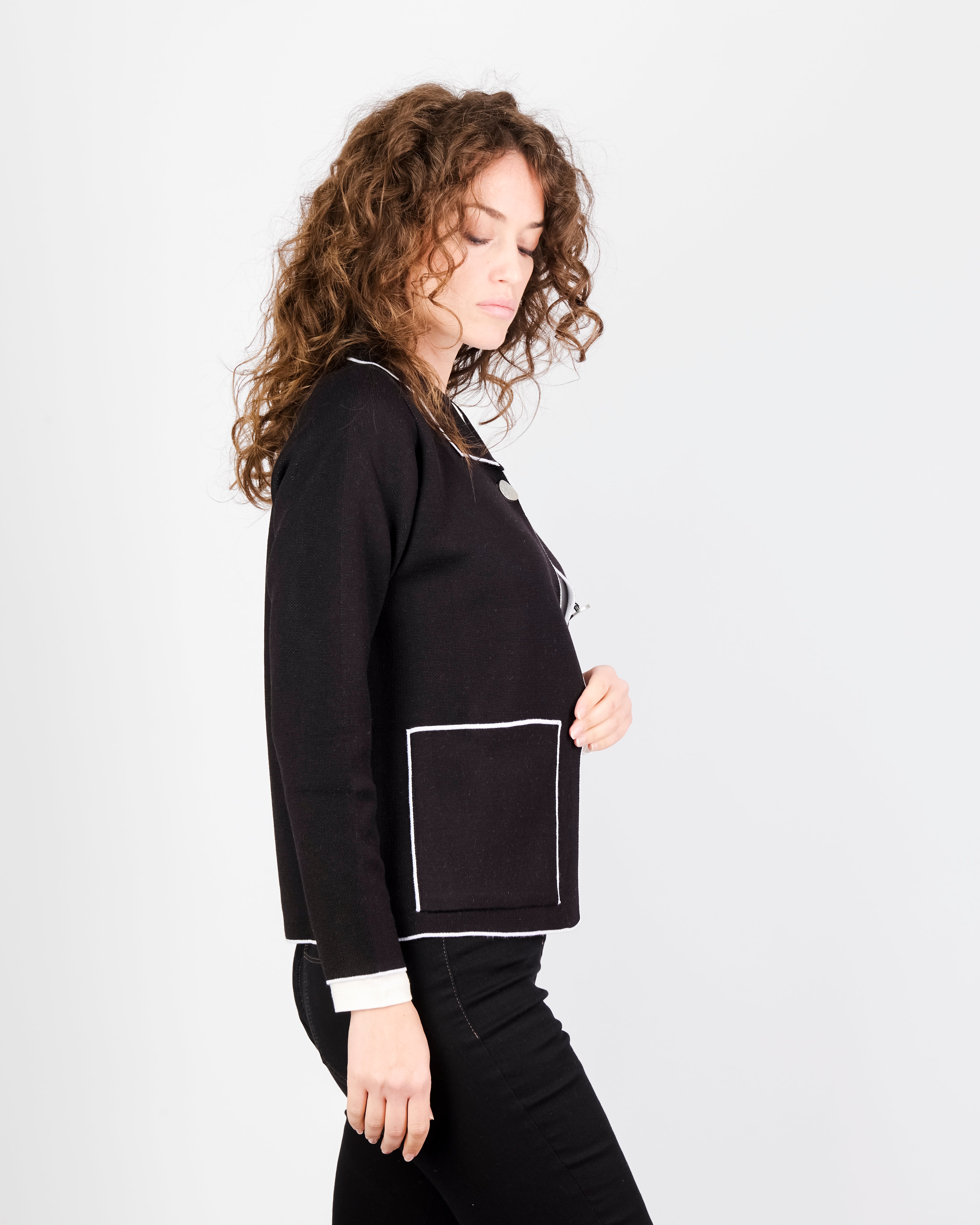 Giacca in maglia profili contrasto 1922