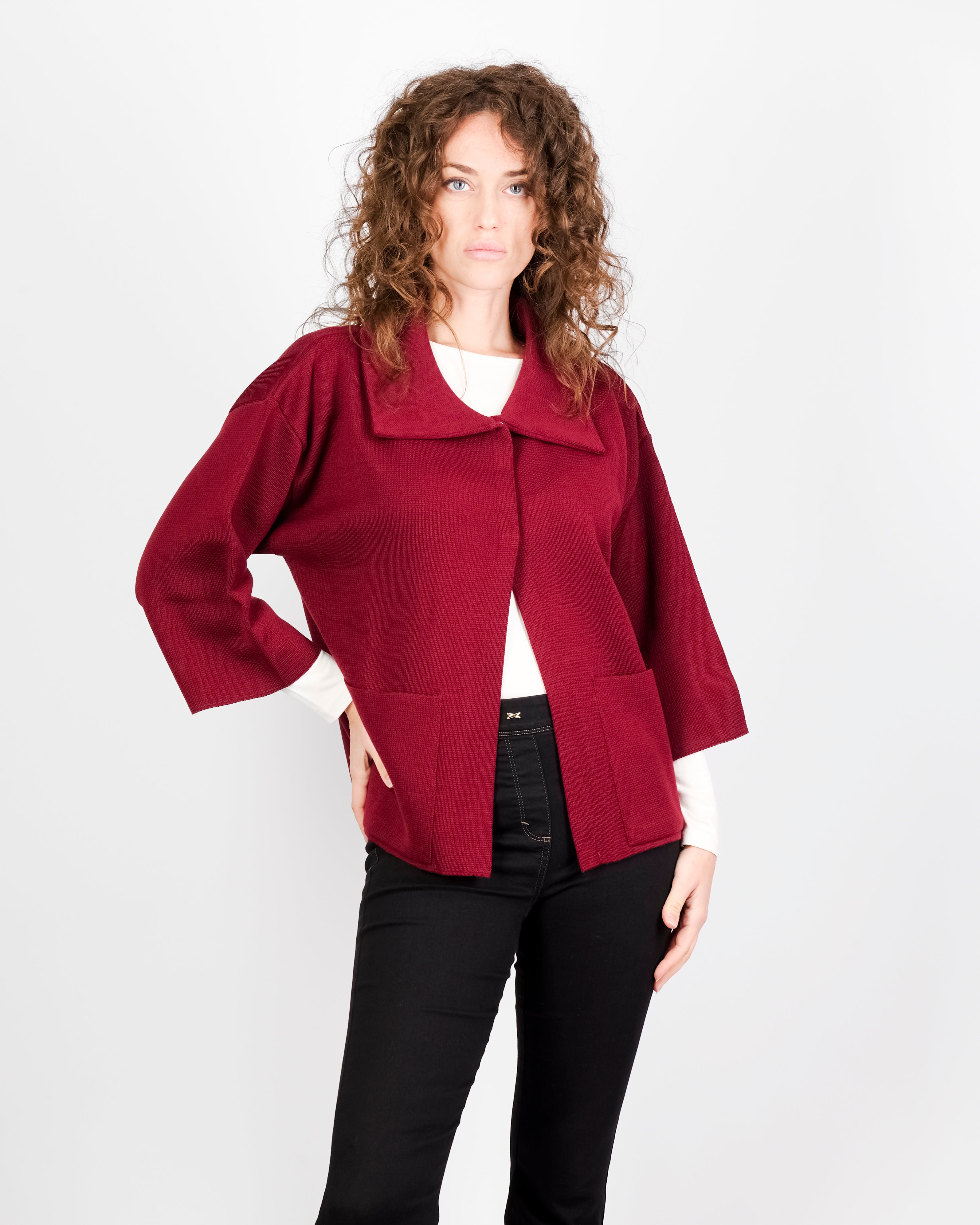 Cappottino punto maglia collo e tasche CAP1371