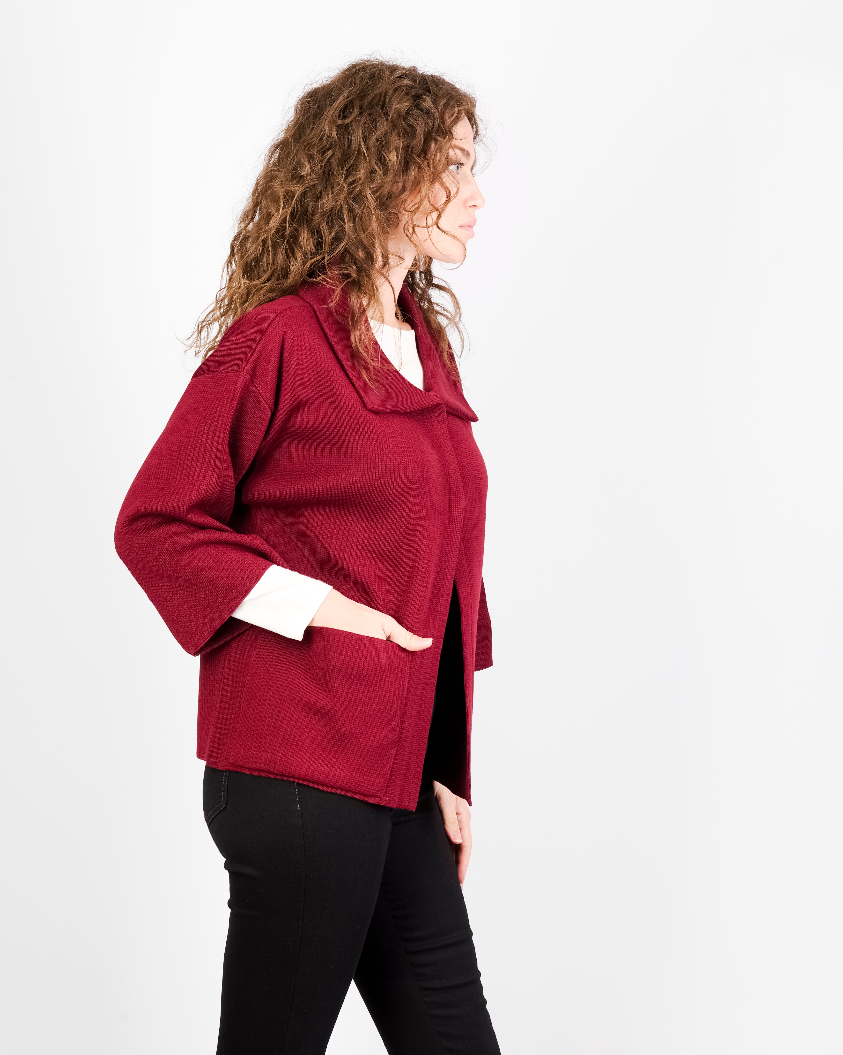 Cappottino punto maglia collo e tasche CAP1371