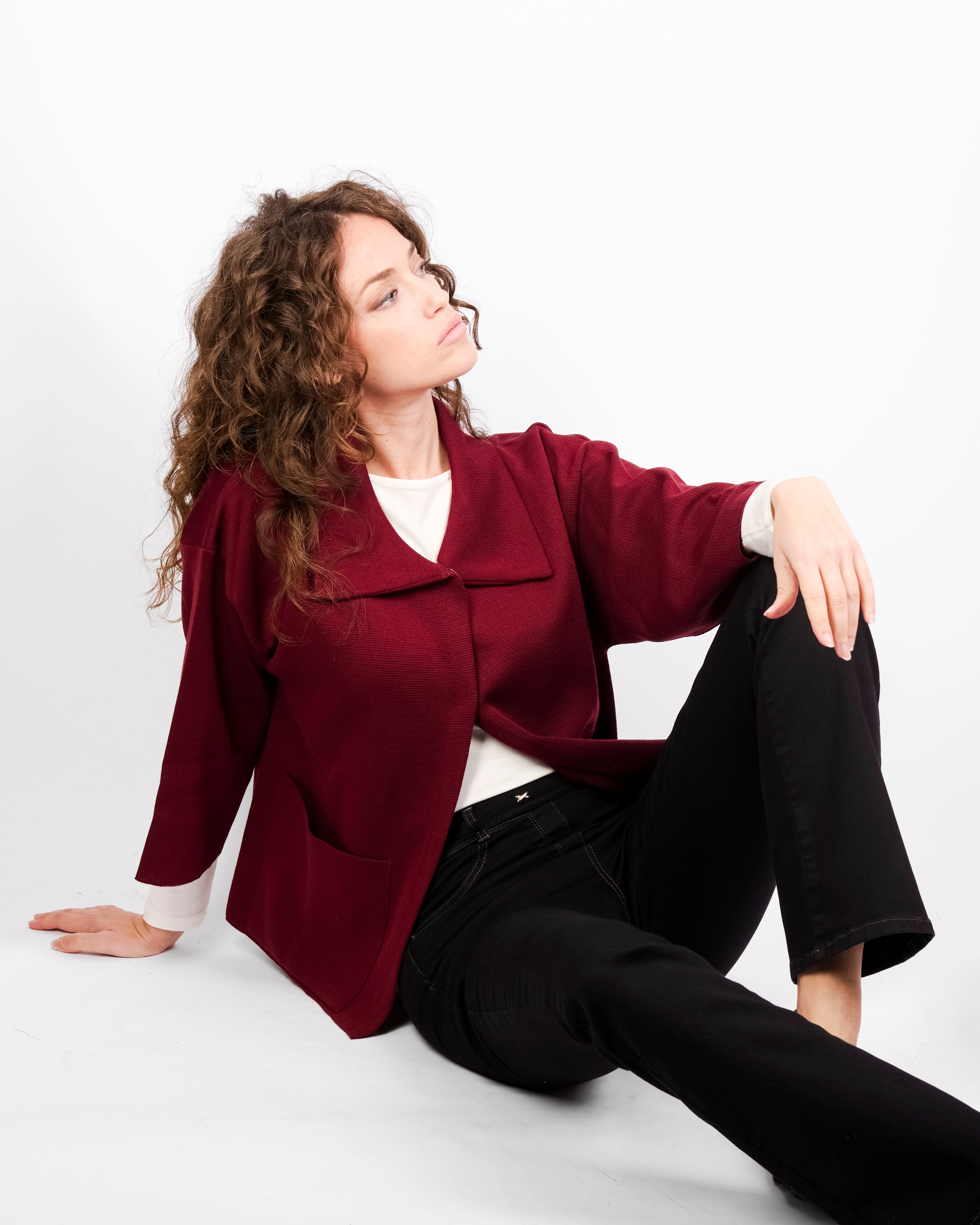 Cappottino punto maglia collo e tasche CAP1371