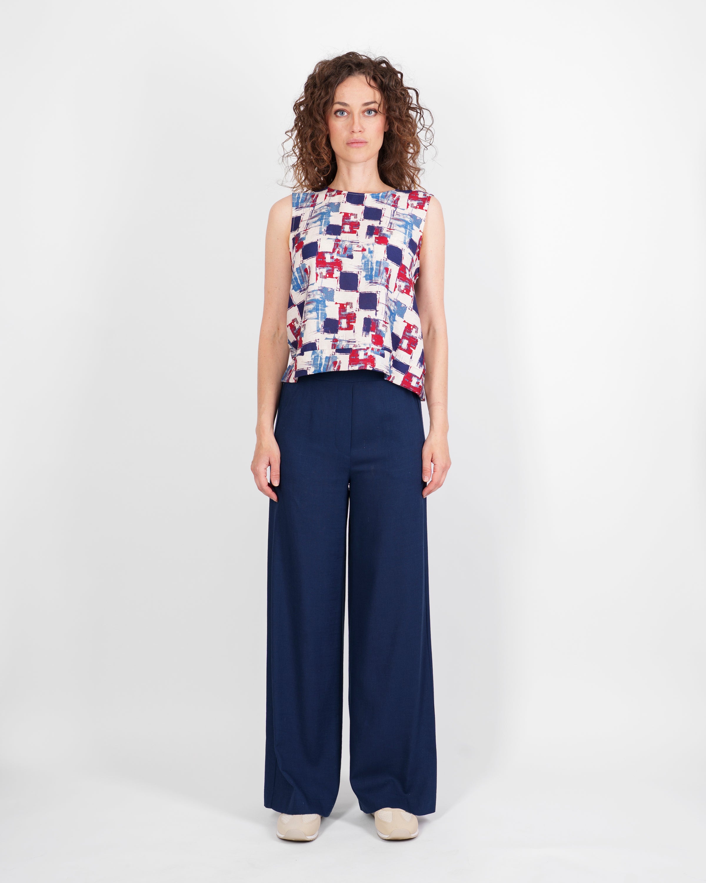 Pantalone Lino e Viscosa tasca a filo 1052/48