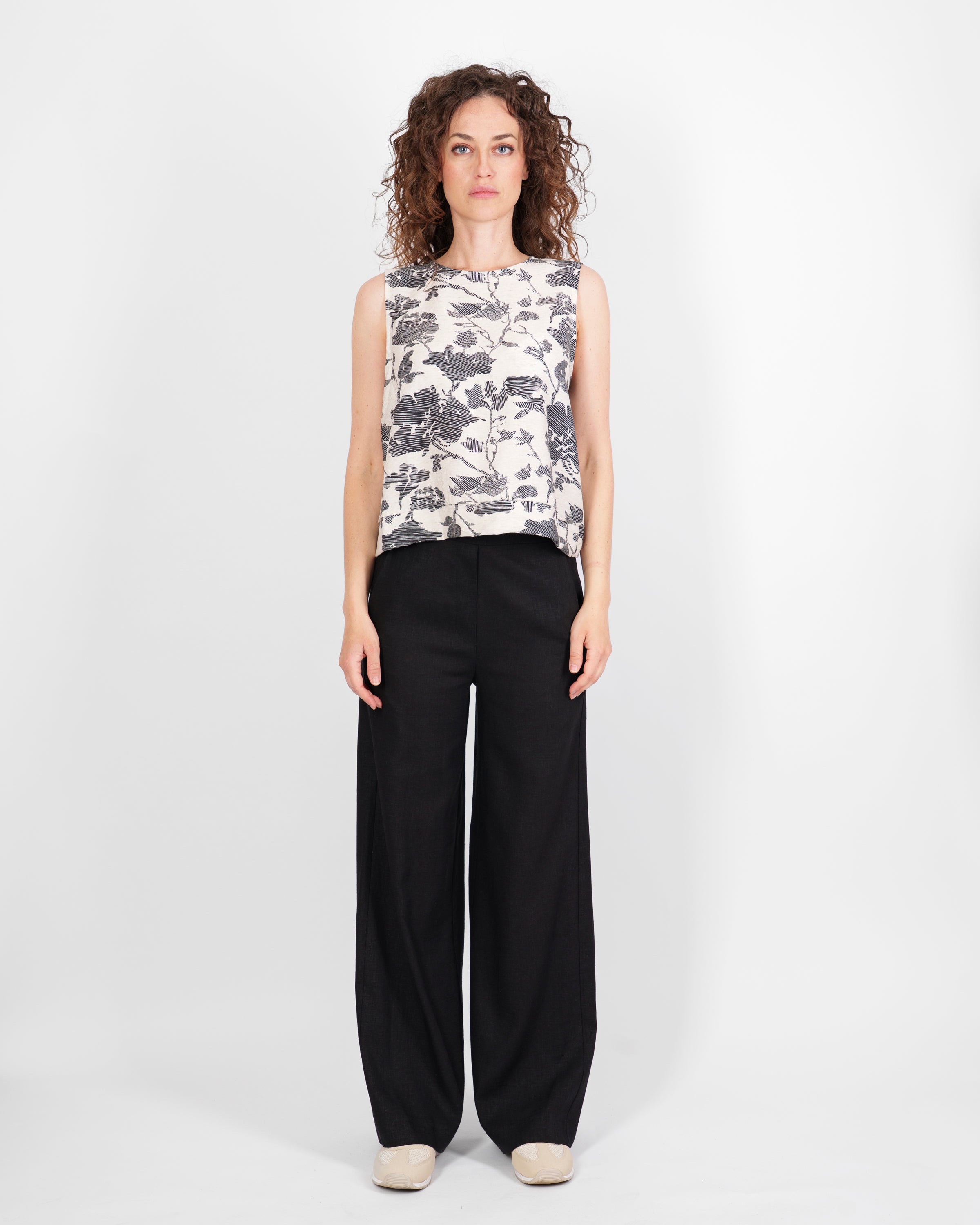 Pantalone Lino e Viscosa tasca a filo 1052/48