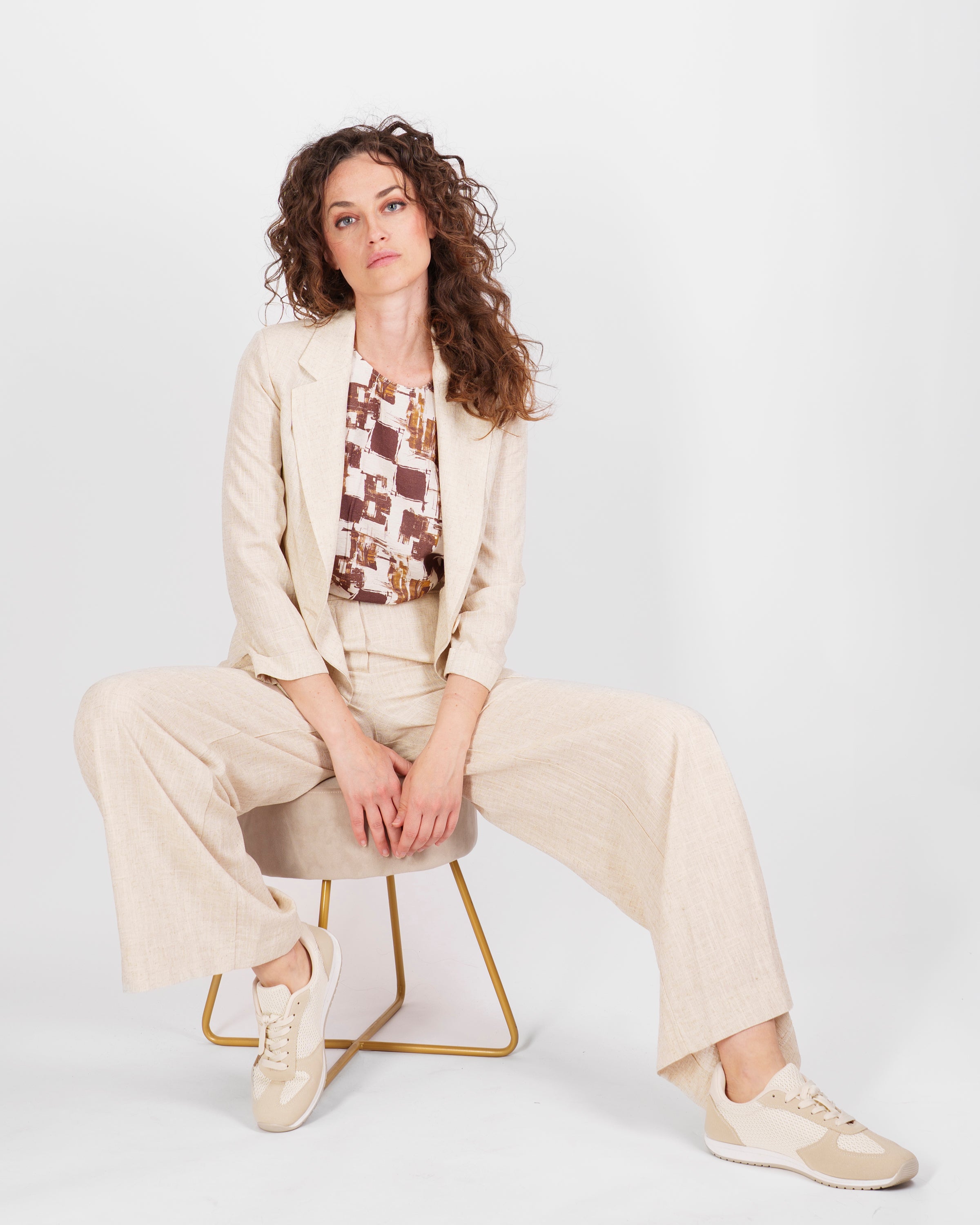 Pantalone Lino e Viscosa tasca a filo 1052/48