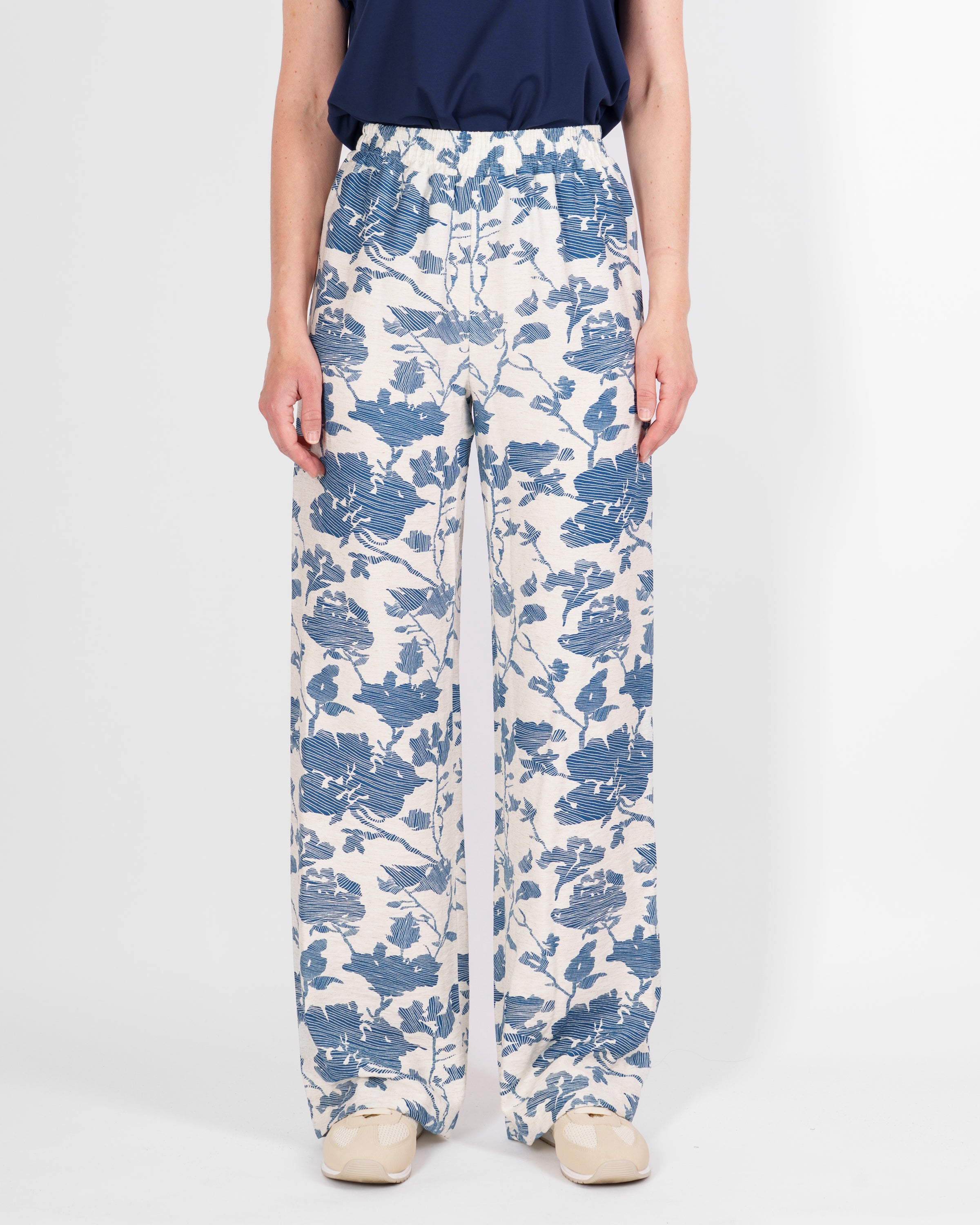 Pantalone elastico vita Viscosa e Lino VISCOLINO
