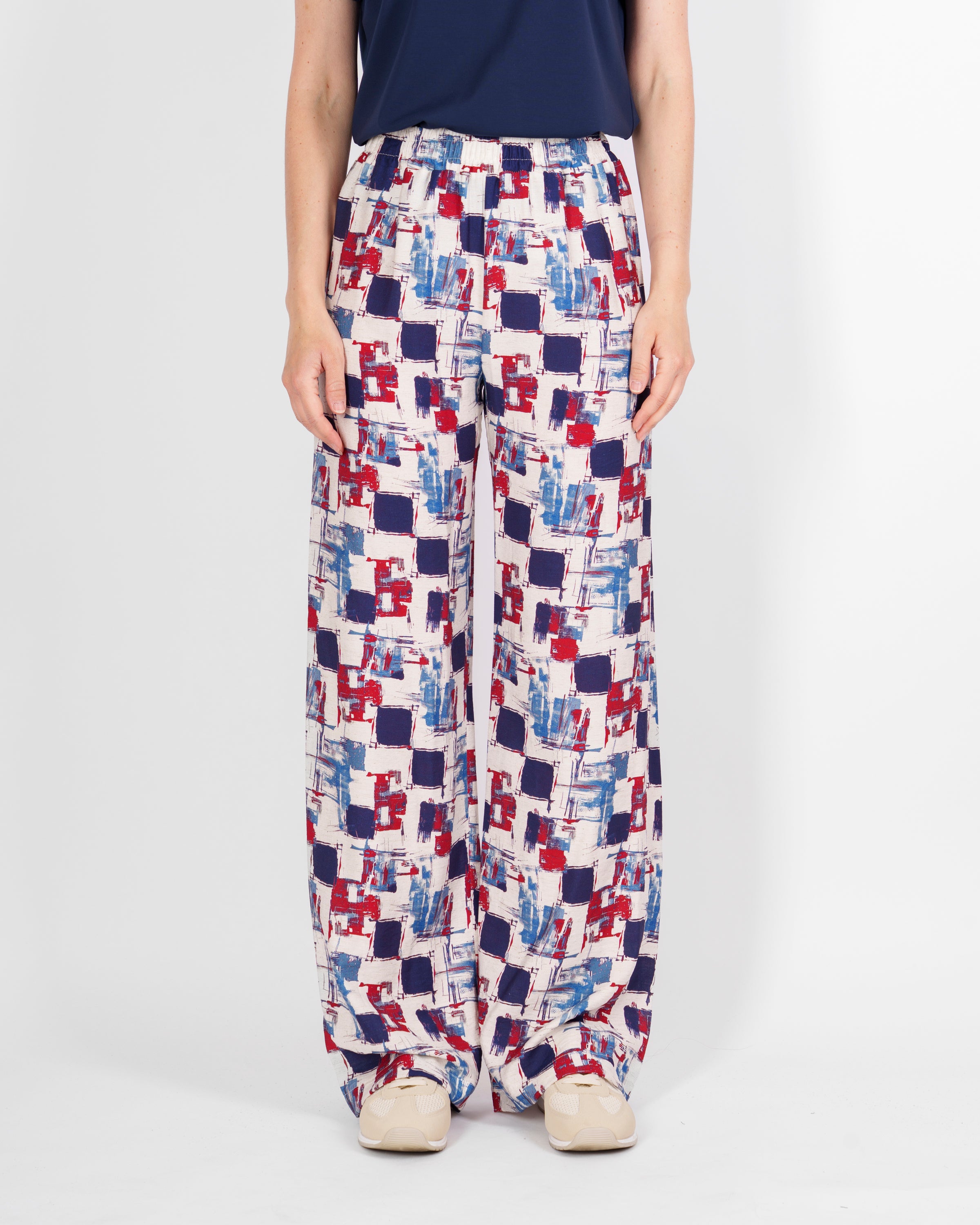 Pantalone elastico vita Viscosa e Lino VISCOLINO