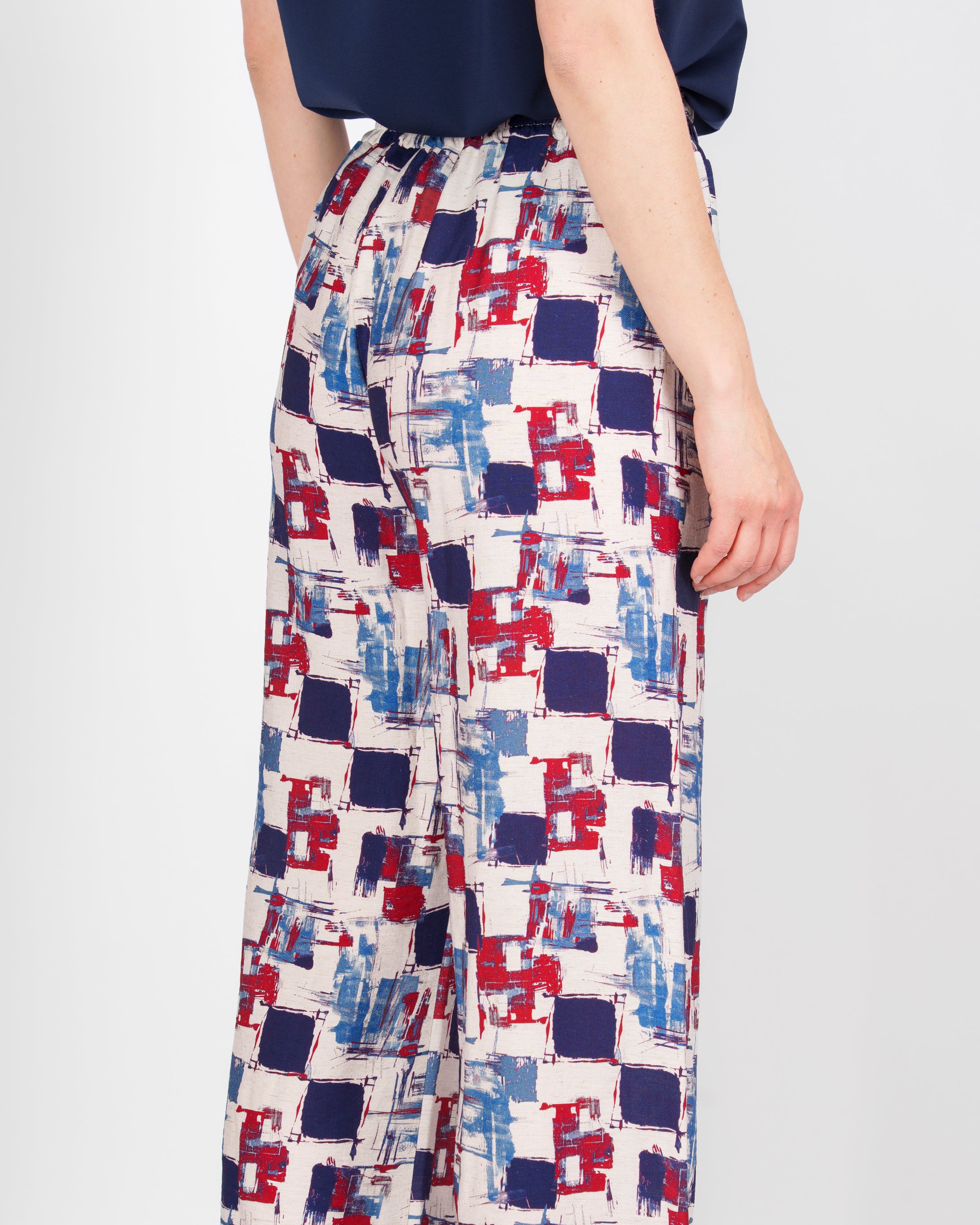 Pantalone elastico vita Viscosa e Lino VISCOLINO