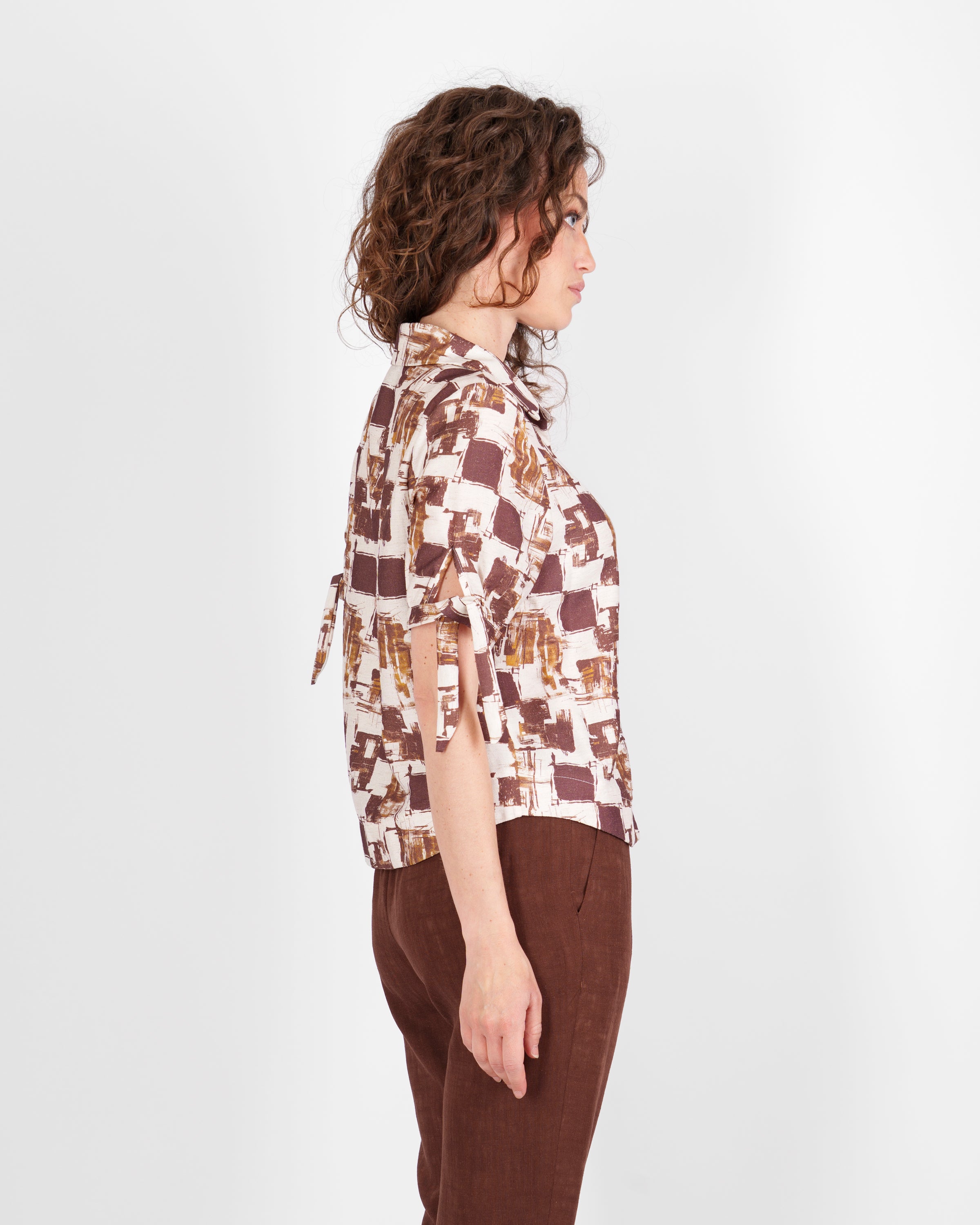Camicia Viscosa e LIno fantasia 6061/30