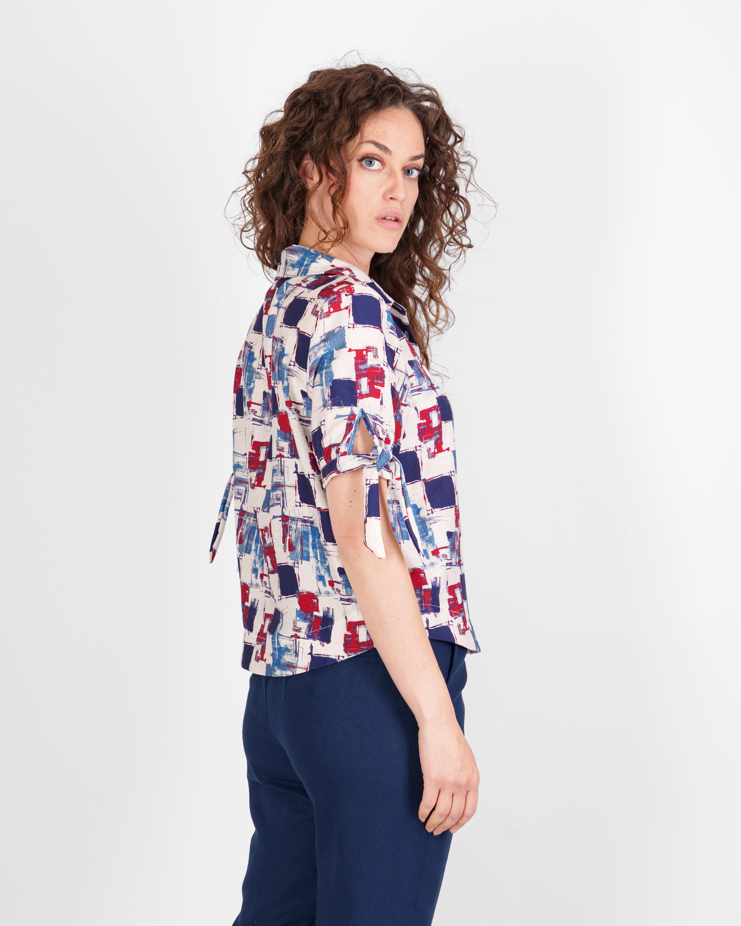 Camicia Viscosa e LIno fantasia 6061/30