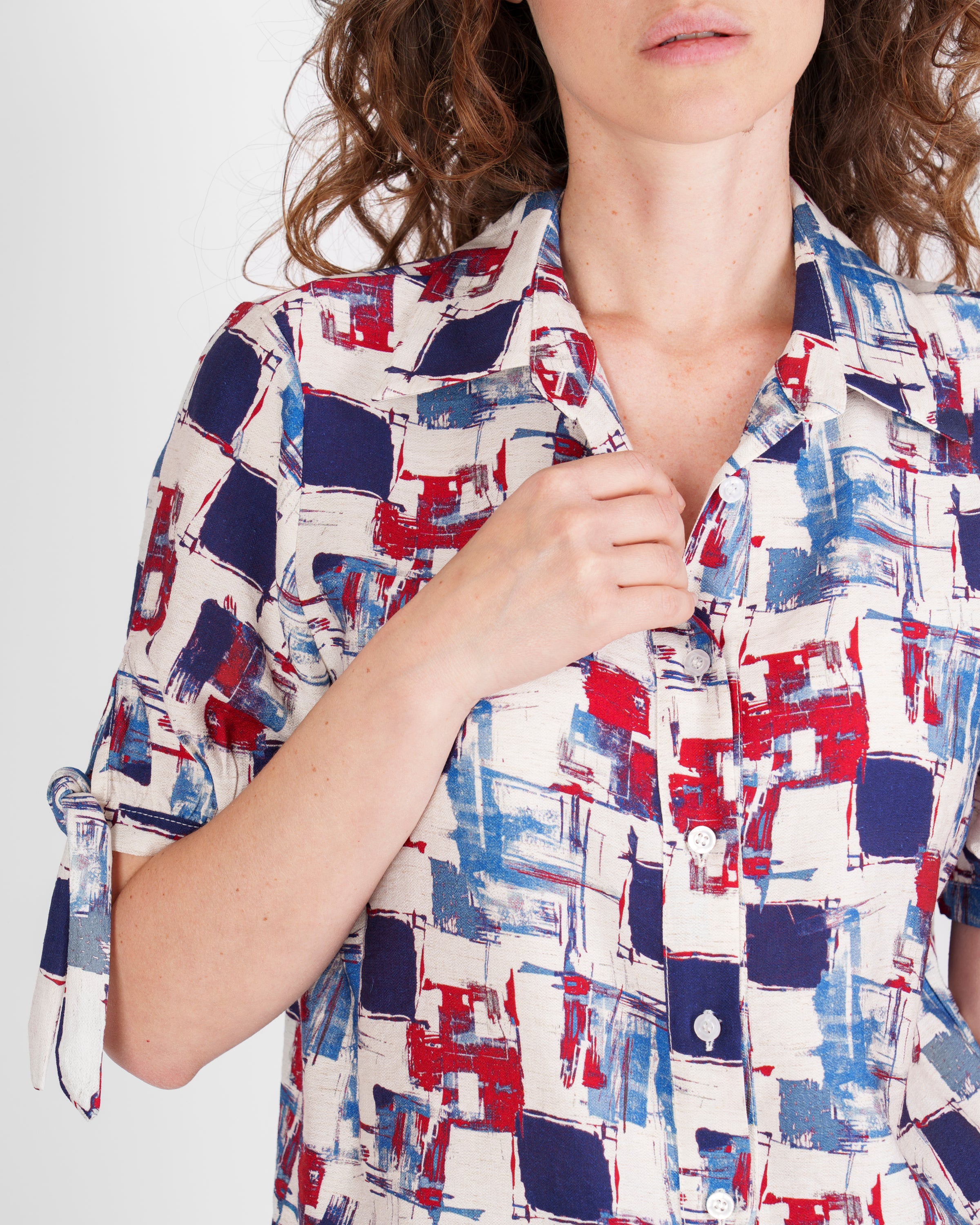 Camicia Viscosa e LIno fantasia 6061/30