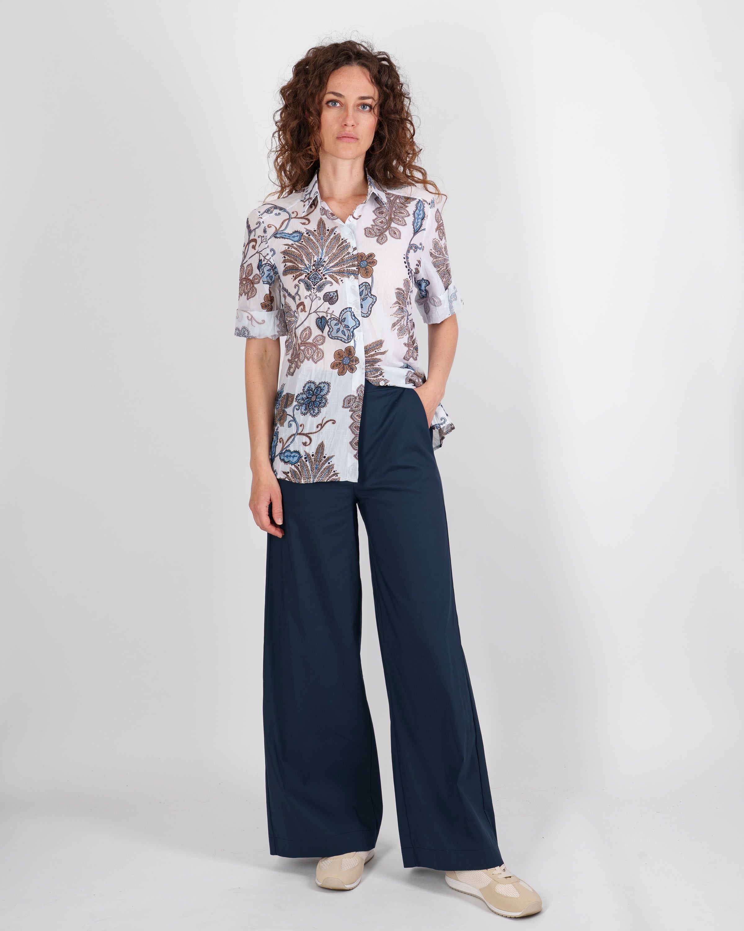 Pantalone in cotone tasca a filo 1052/60