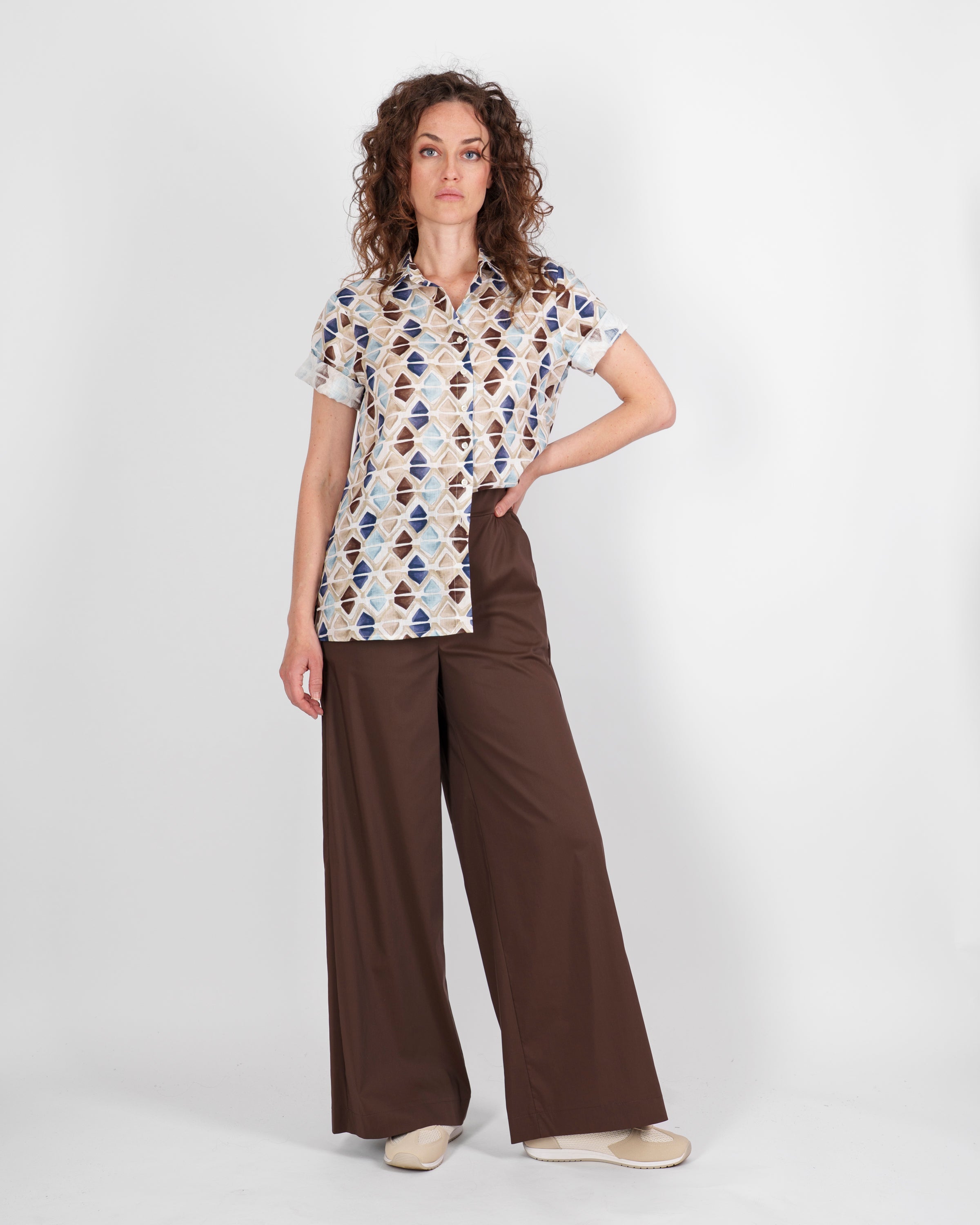 Pantalone in cotone tasca a filo 1052/60