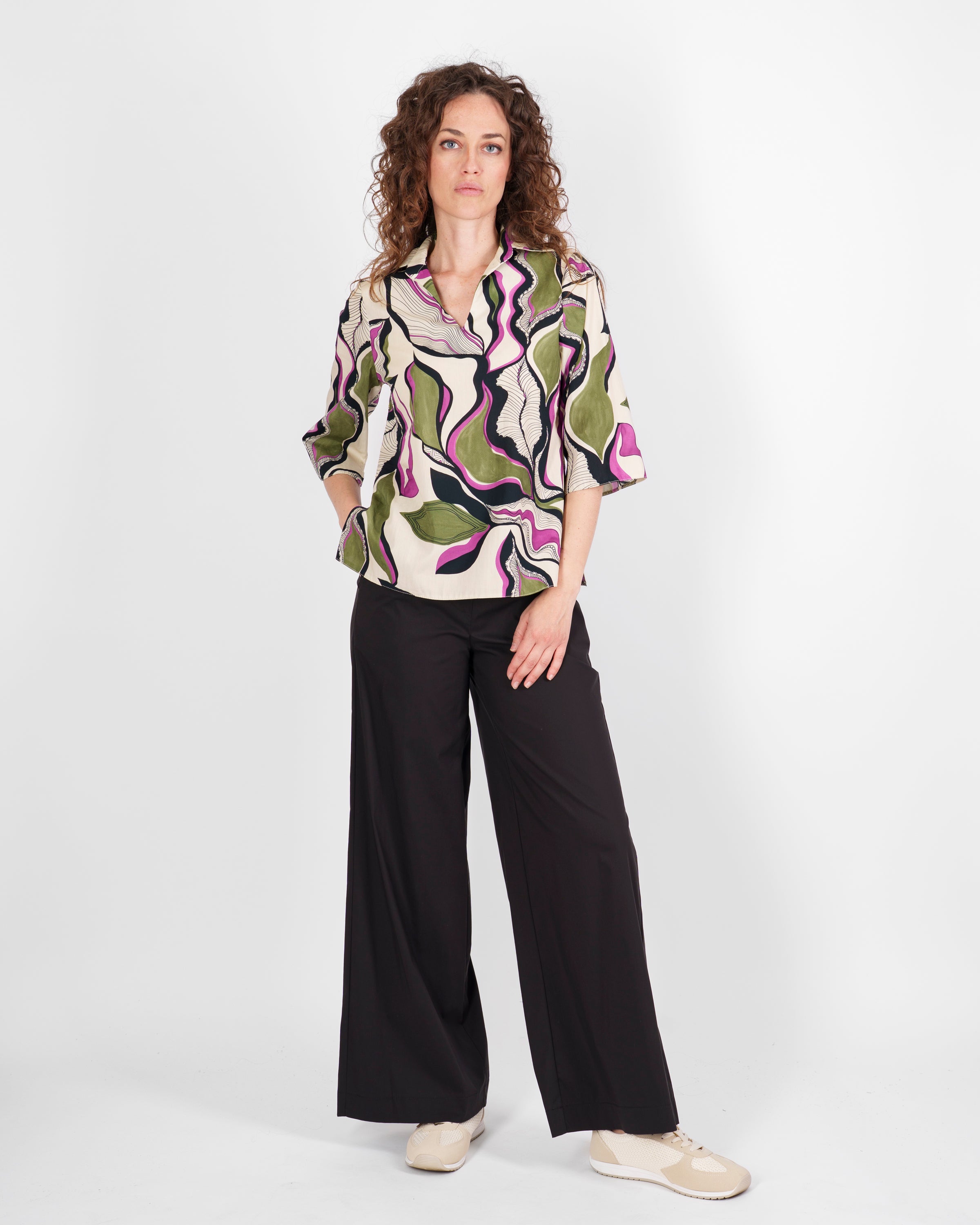 Pantalone in cotone tasca a filo 1052/60