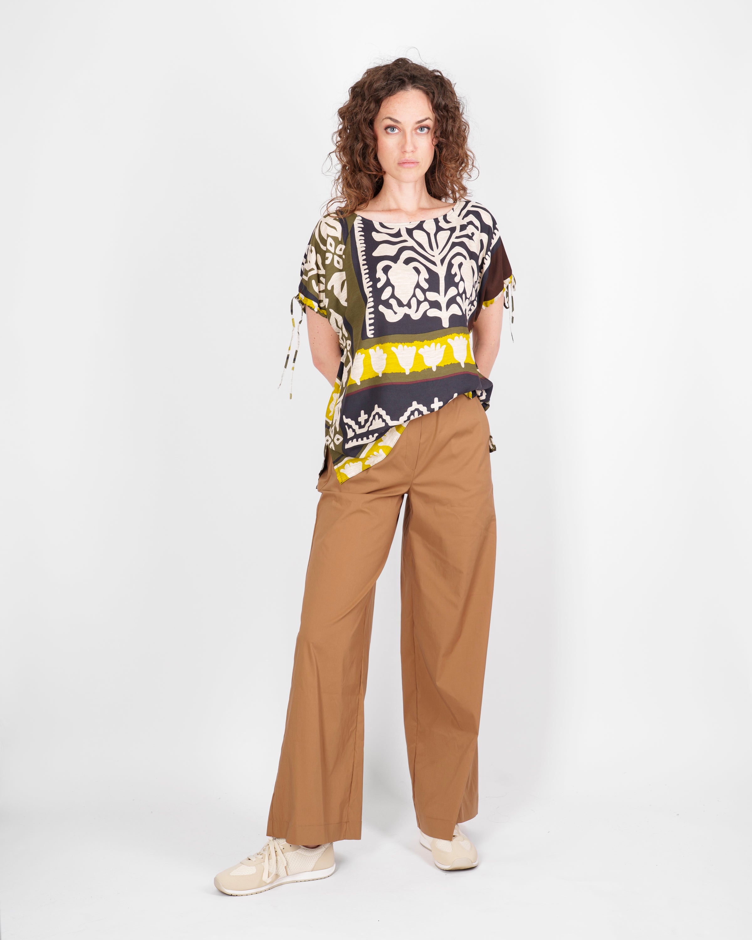 Pantalone in cotone tasca a filo 1052/60