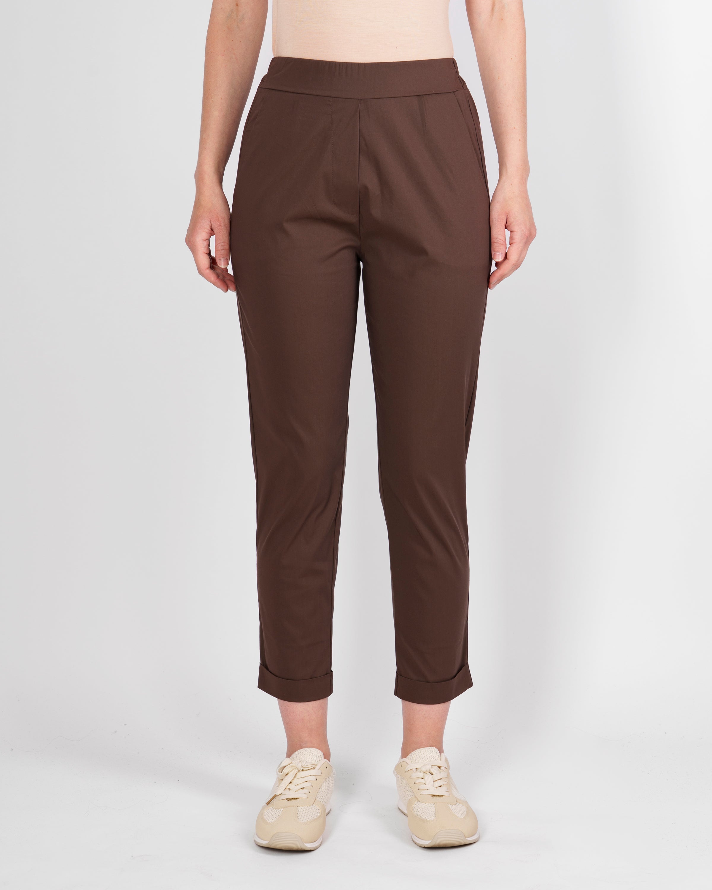 Pantalone in cotone con risvolto 1012/60