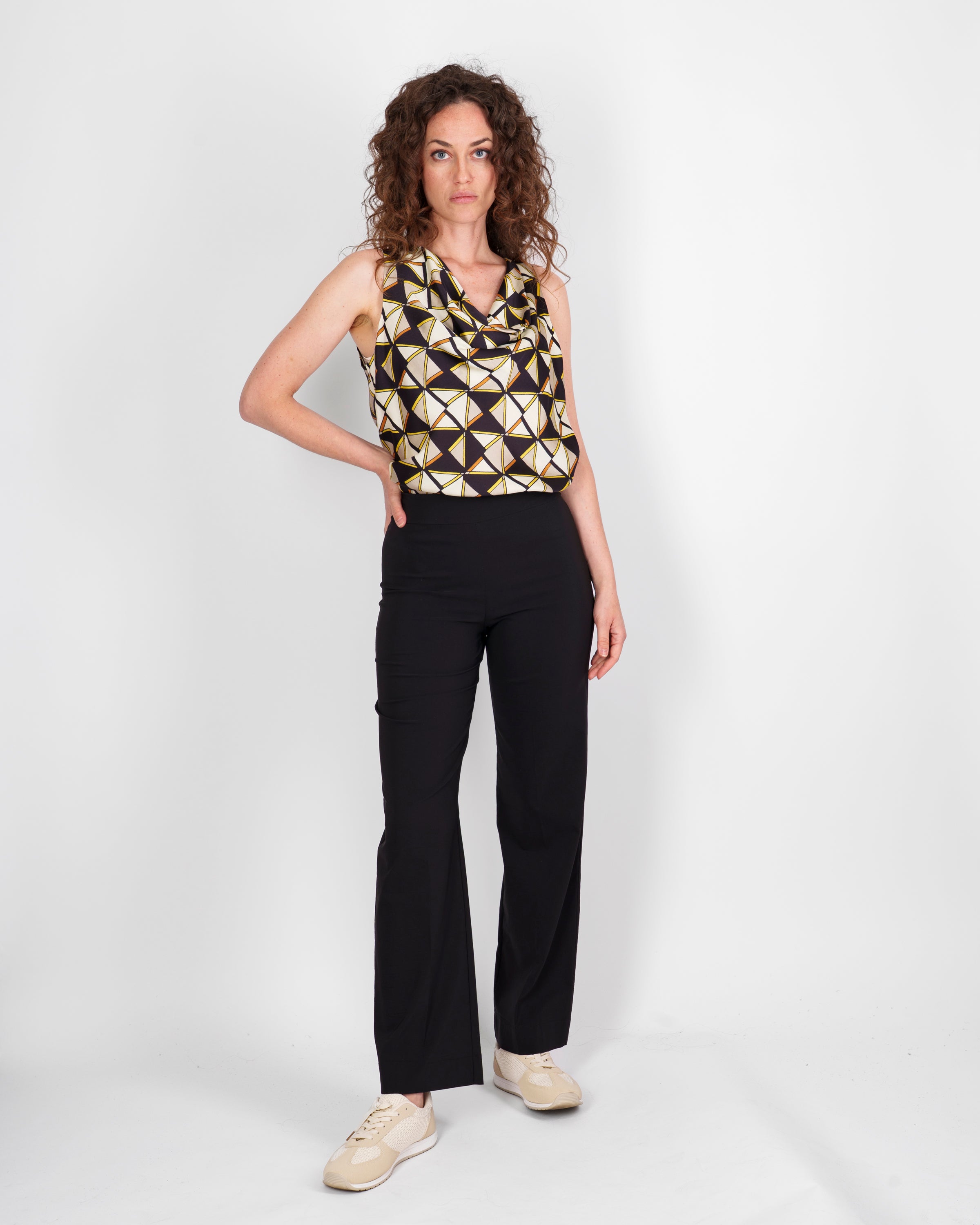 Pantalone palazzo viscosa leggera 1033/11