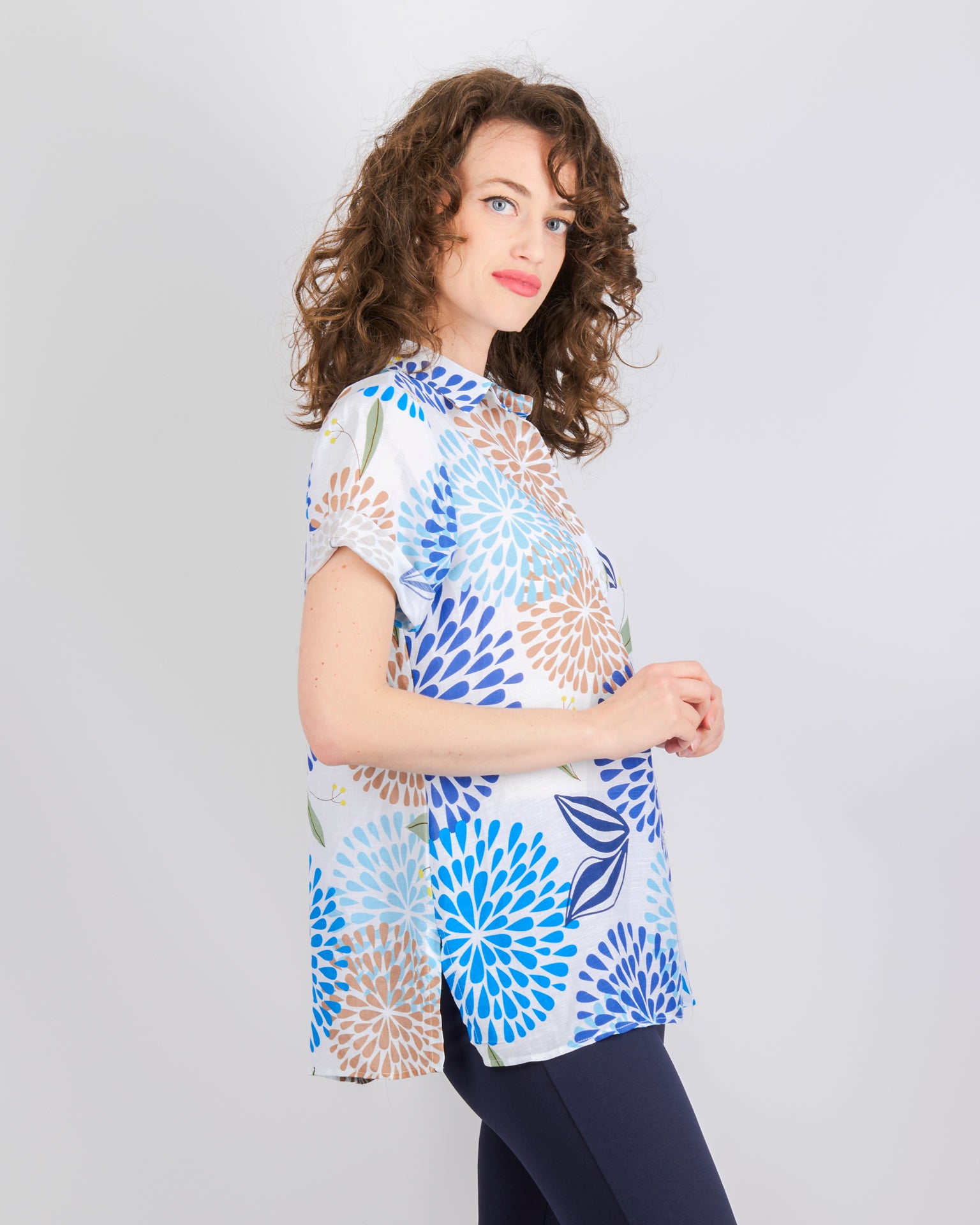 Camicia fantasia petali 25-58M